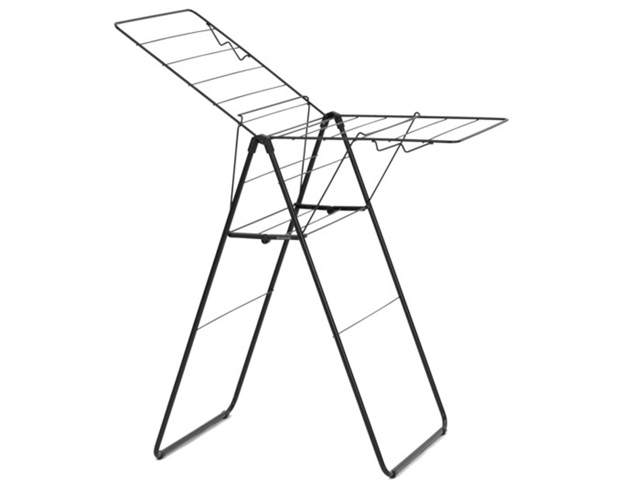 Entdecken Sie den BRABANTIA Wäschetrockner HangOn in matt black. Ideal für kleine Räume, 15 m Trockenlänge, langlebig und platzsparend.