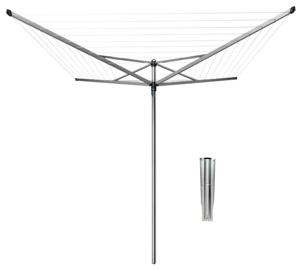 BRABANTIA Wäscheschirm Topspinner metallic grey 60m in präsentiert im Onlineshop von KAQTU Design AG. Gartenutensilien ist von BRABANTIA