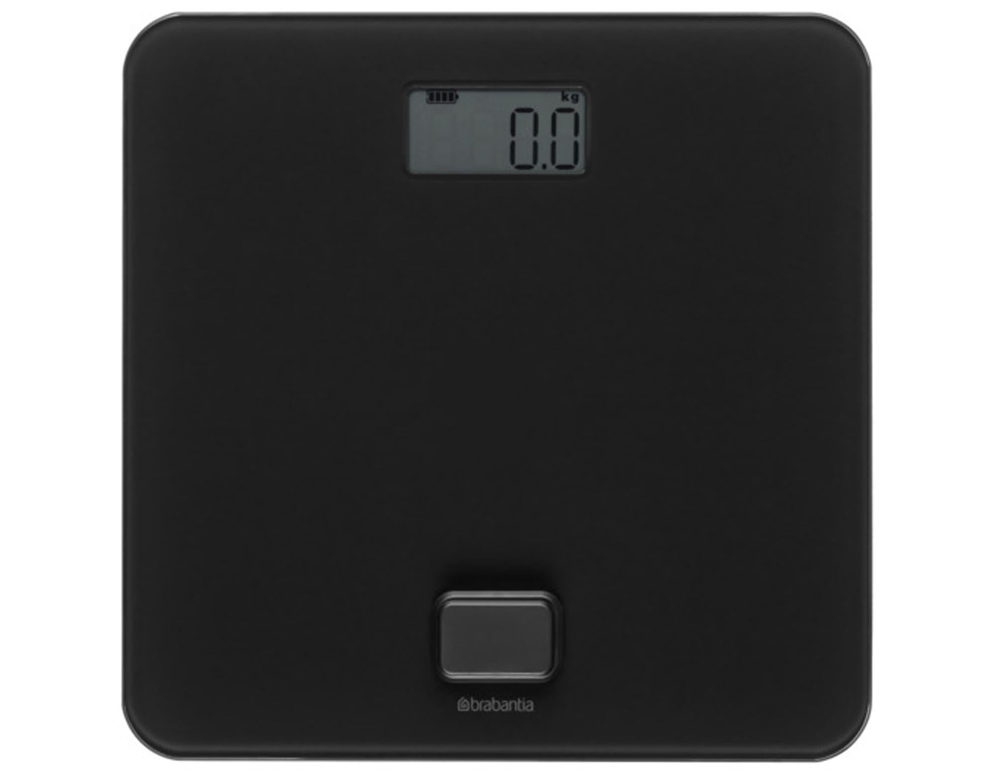 Umweltfreundliche, batterielose Personenwaage von BRABANTIA: präzise, langlebig, rutschfest, bis 150 kg, elegantes Design.