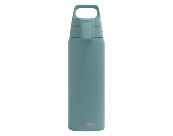 SIGG Bottle Shield One 1L: Leichtes Aluminium, zitroniges Design, BPA-frei, isoliert, kratzfest, ideal für Sport & Freizeit.