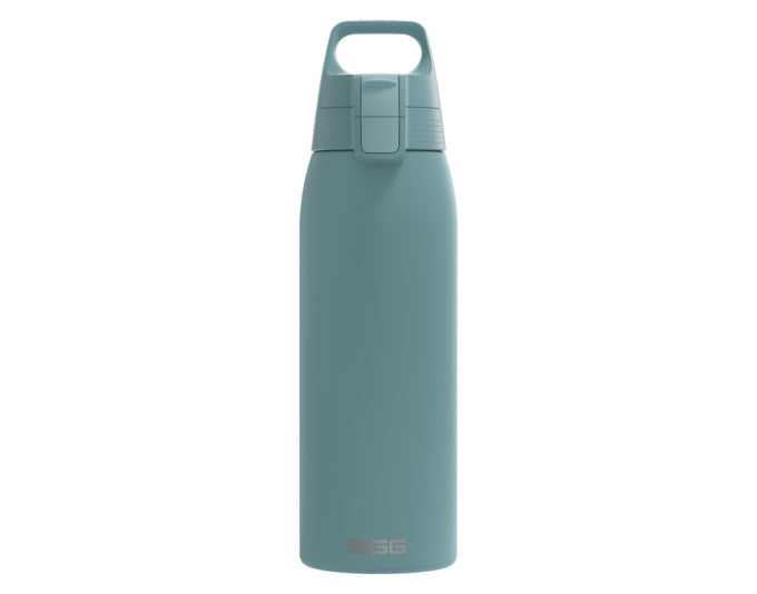 SIGG Bottle Shield One 1L: Leichtes Aluminium, zitroniges Design, BPA-frei, isoliert, kratzfest, ideal für Sport & Freizeit.