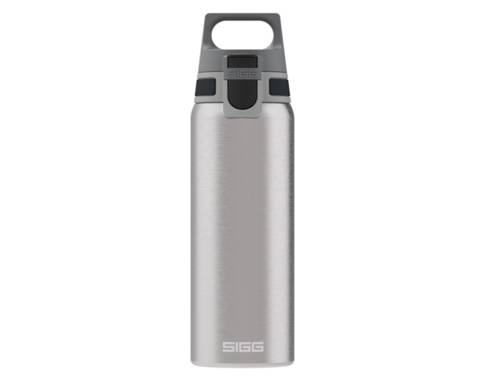 SIGG Bottle Shield One 1L: Leichtes Aluminium, zitroniges Design, BPA-frei, isoliert, kratzfest, ideal für Sport & Freizeit.