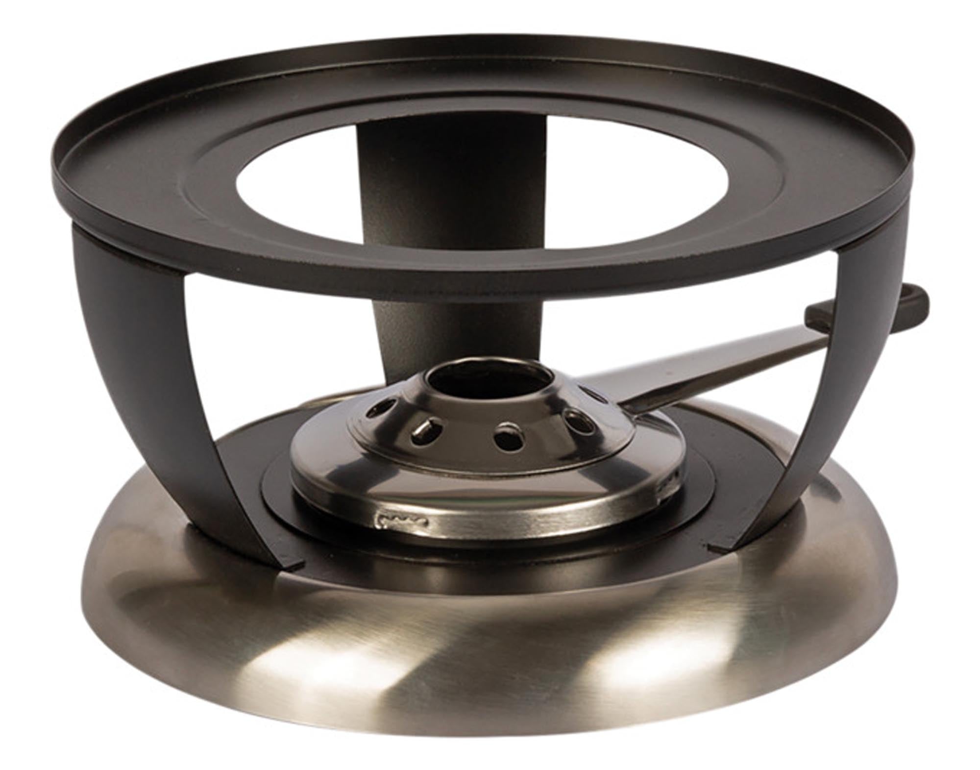 Entdecken Sie das STÖCKLI Rechaud Bellavista Inox schwarz (ø 20 cm) – ideal für Fondue und Raclette, mit optimaler Wärmeverteilung und elegantem Design.