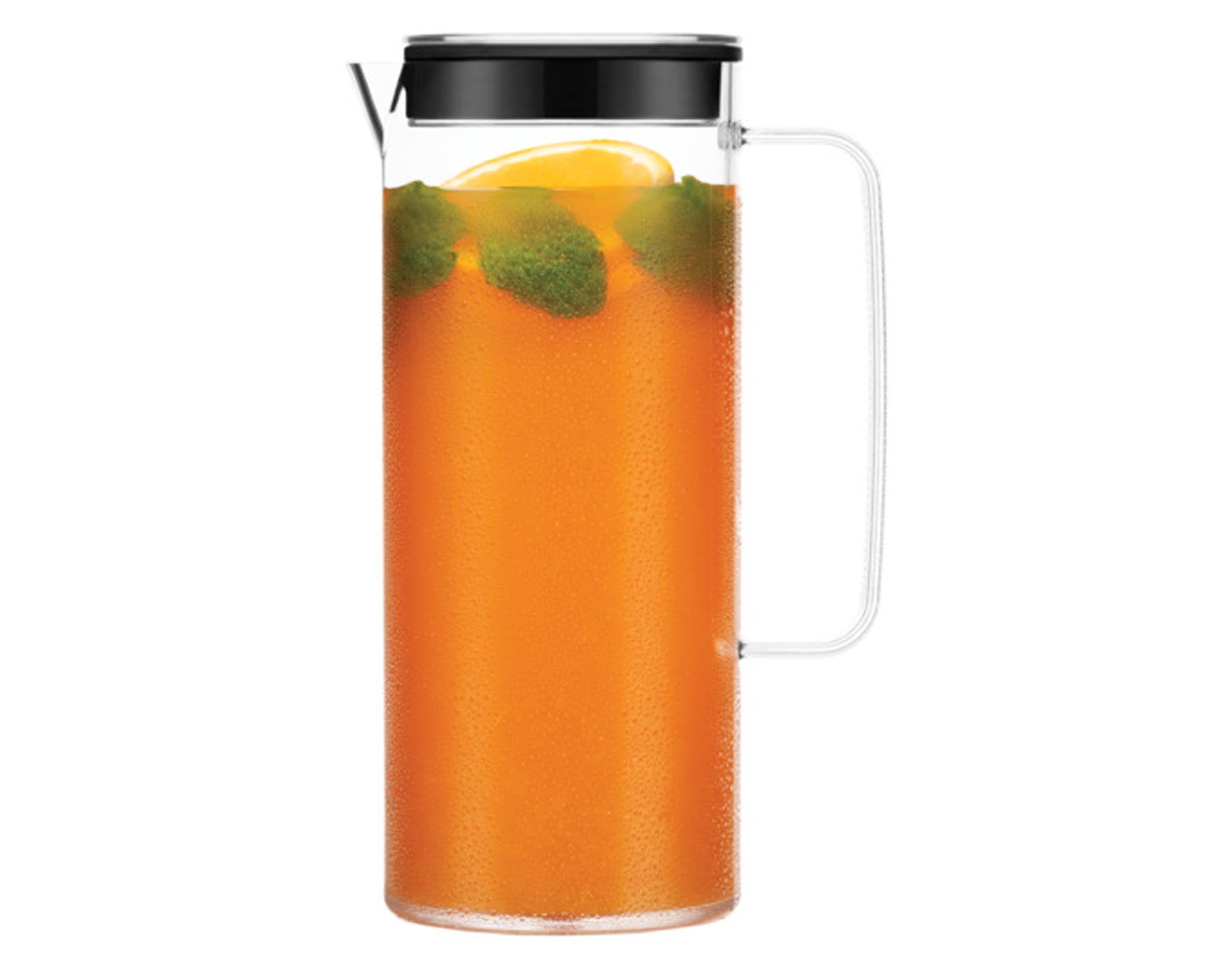 Eleganter BODUM Wasserkrug Melior 1.2 l aus BPA-freiem Kunststoff. Ideal für stilvolle Getränkepräsentation und einfache Reinigung.