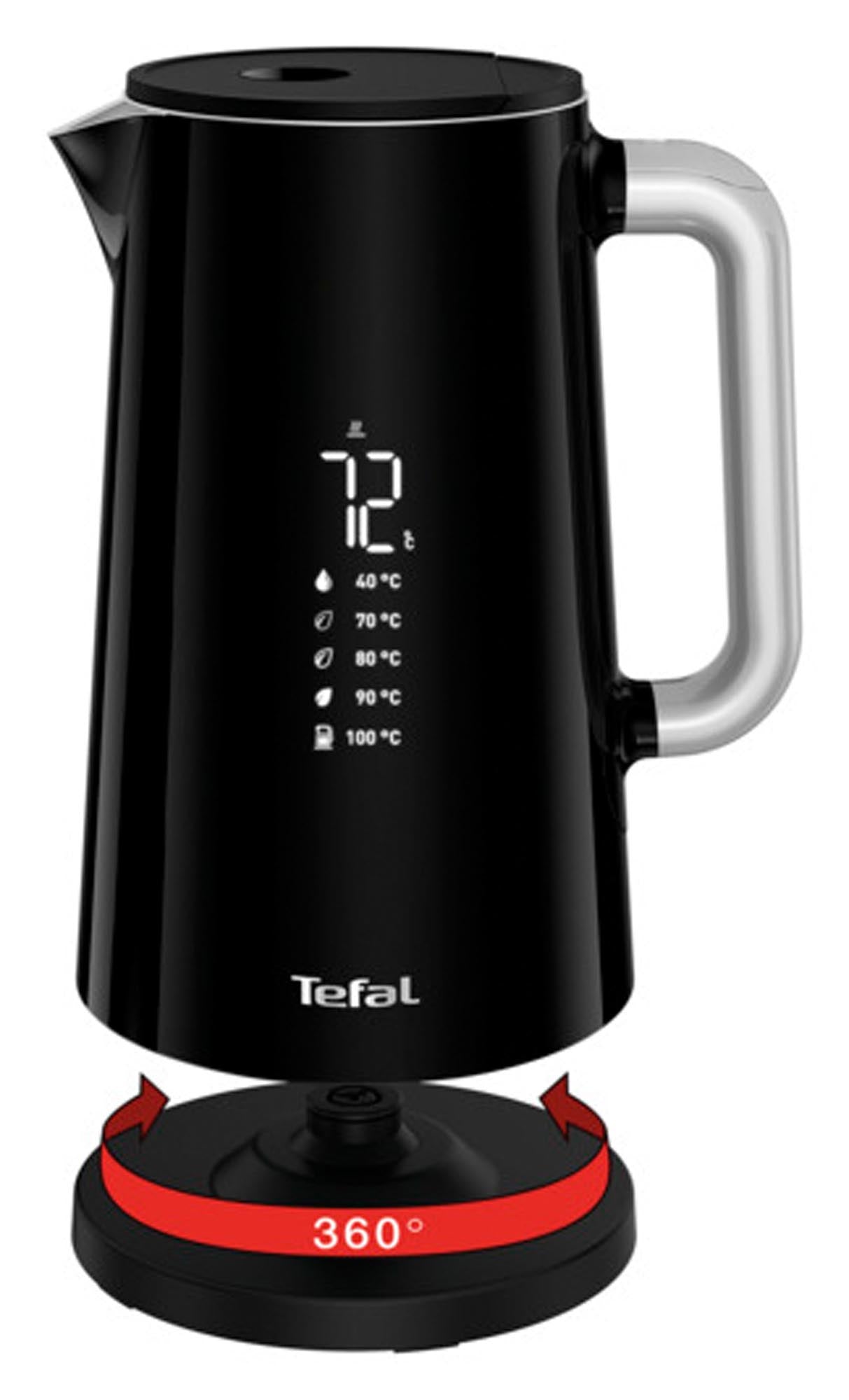 Moderner TEFAL Wasserkocher, 1.7l, LED-Beleuchtung, BPA-frei, 2400W, schnell, sicher, stilvoll.