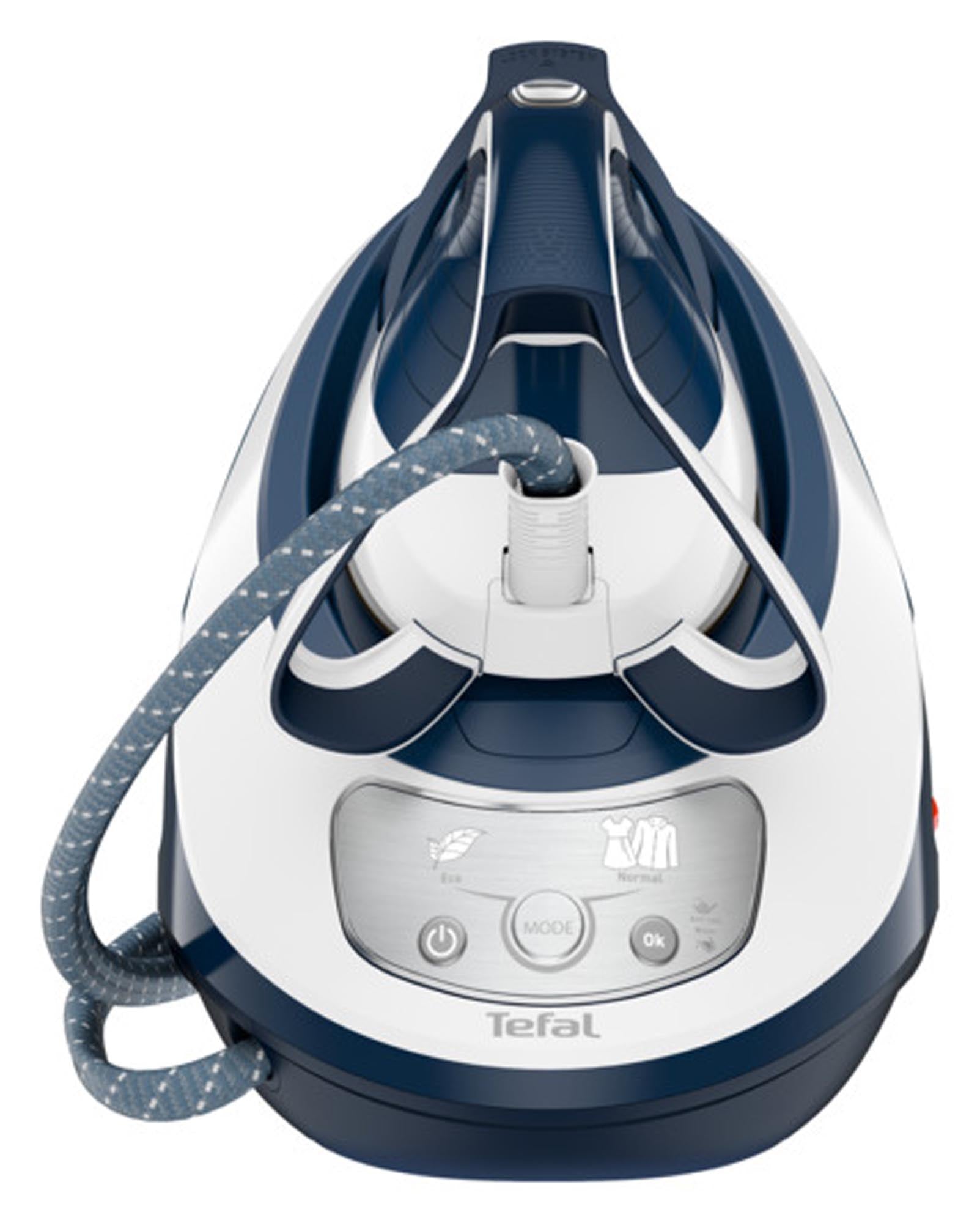 Die TEFAL Pro Express Protect Dampfstation bietet 7,5 bar Druck, 500 g/Min. Dampf, Anti-Kalk-System und Autoclean-Sohle für müheloses Bügeln.