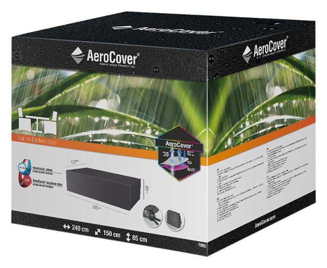 Hochwertige PLATINUM AEROCOVER Schutzhülle für Sitzgruppen, 240x150x85 cm, wetterfest und langlebig, schützt Ihre Gartenmöbel optimal.