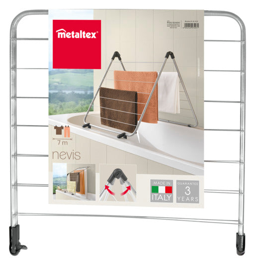 Entdecken Sie den METALTEX Badewannenwäschetrockner Nevis – flexibel einsetzbar, mit stufenlos justierbaren Gittern für optimale Luftzirkulation und sicherem Stand.