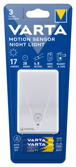 Entdecken Sie das VARTA LED-Nachtlicht mit Bewegungssensor – ideal für sanfte Beleuchtung in Flur, Kinderzimmer und mehr. Praktisch und energieeffizient!