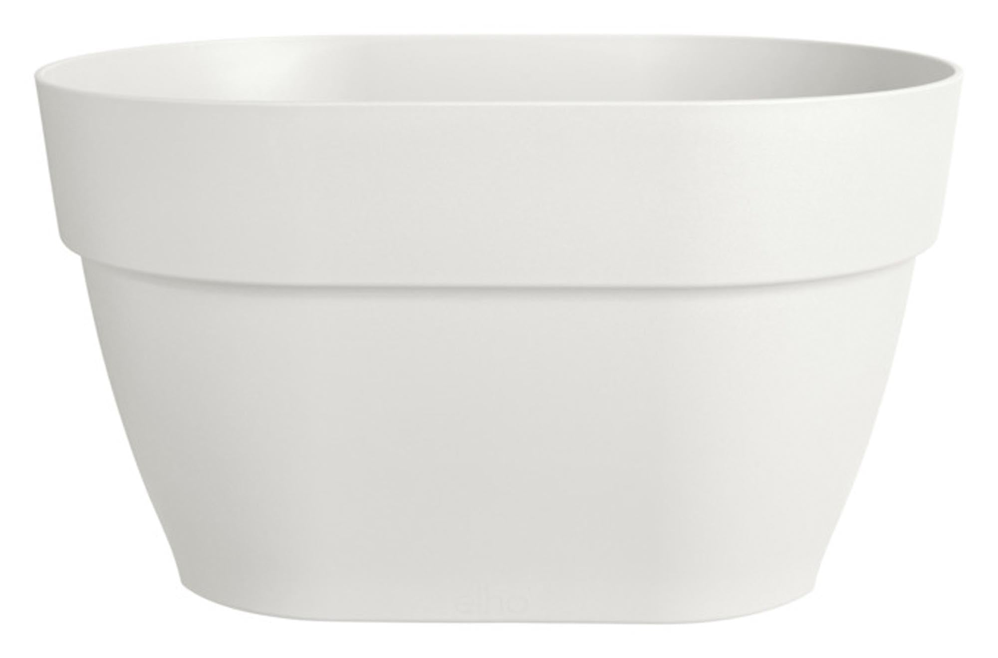 Entdecken Sie den ELHO Balkonkasten Vibia Campana in Weiß (40x26x22 cm) – umweltfreundlich, modern und ideal für Ihre Balkonpflanzen!