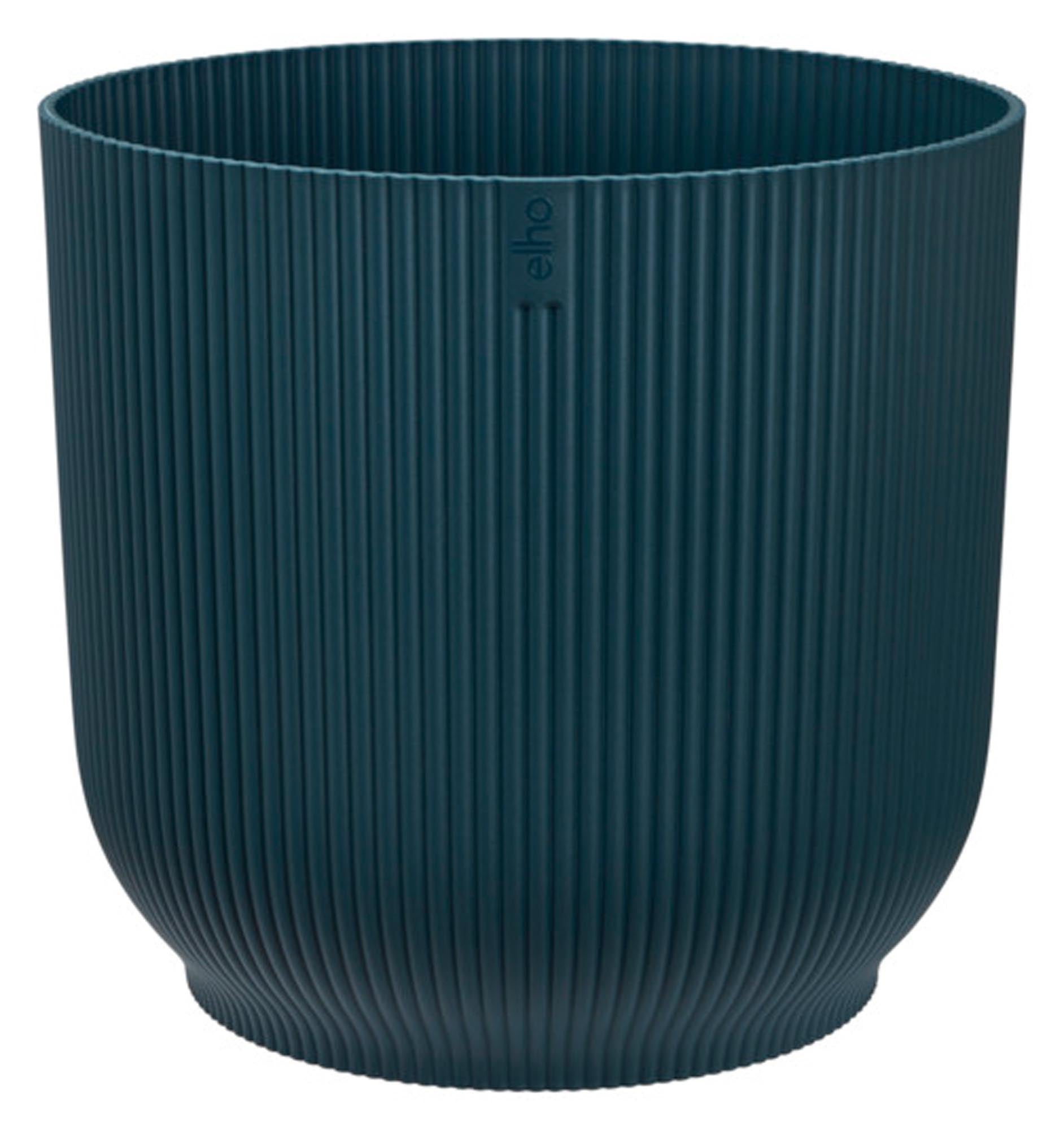 ELHO Pflanzengefäss Vibes fold rund mit Räder in deep blue (ø 35x32 cm) – umweltfreundlich, robust und modern. Ideal für Innen- und Außenbereich!