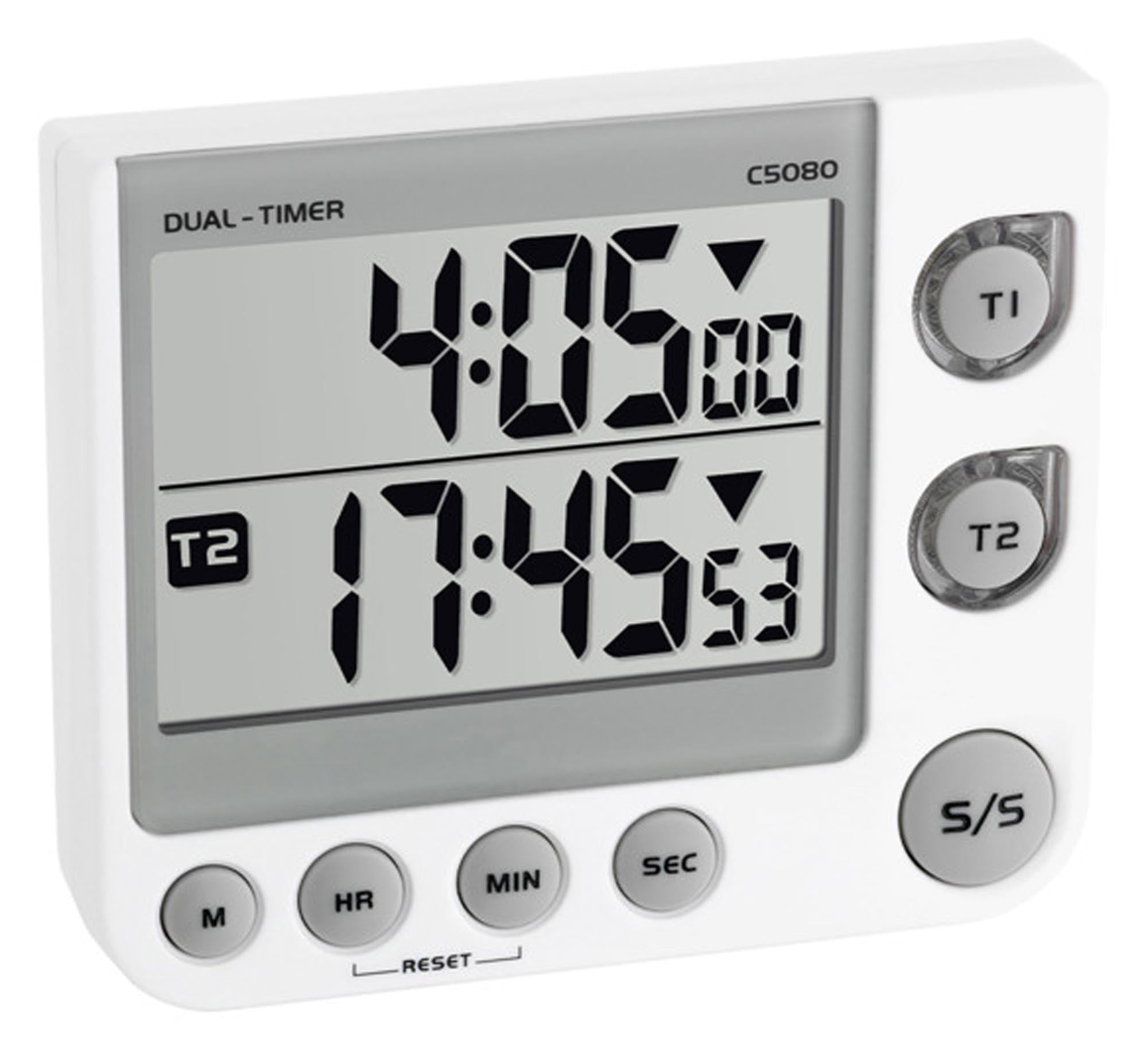 Entdecken Sie den TFA digitalen Timer mit Stoppuhr und 2-fach Timer Funktion. Ideal für präzises Kochen und Backen. Hochwertig, kompakt und benutzerfreundlich.
