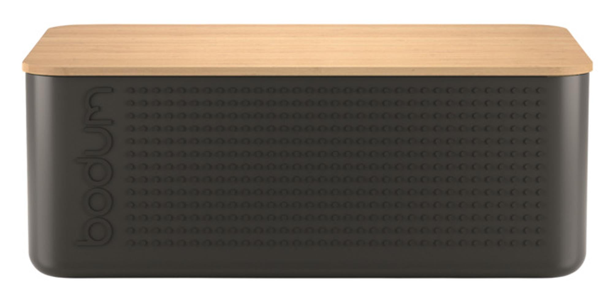 Entdecken Sie die BODUM Brotbox Bistro in Schwarz (36,5x13,8x23,7 cm) – ideal für frisches Brot, Brötchen und Gebäck. Hochwertig, modern und belüftet!