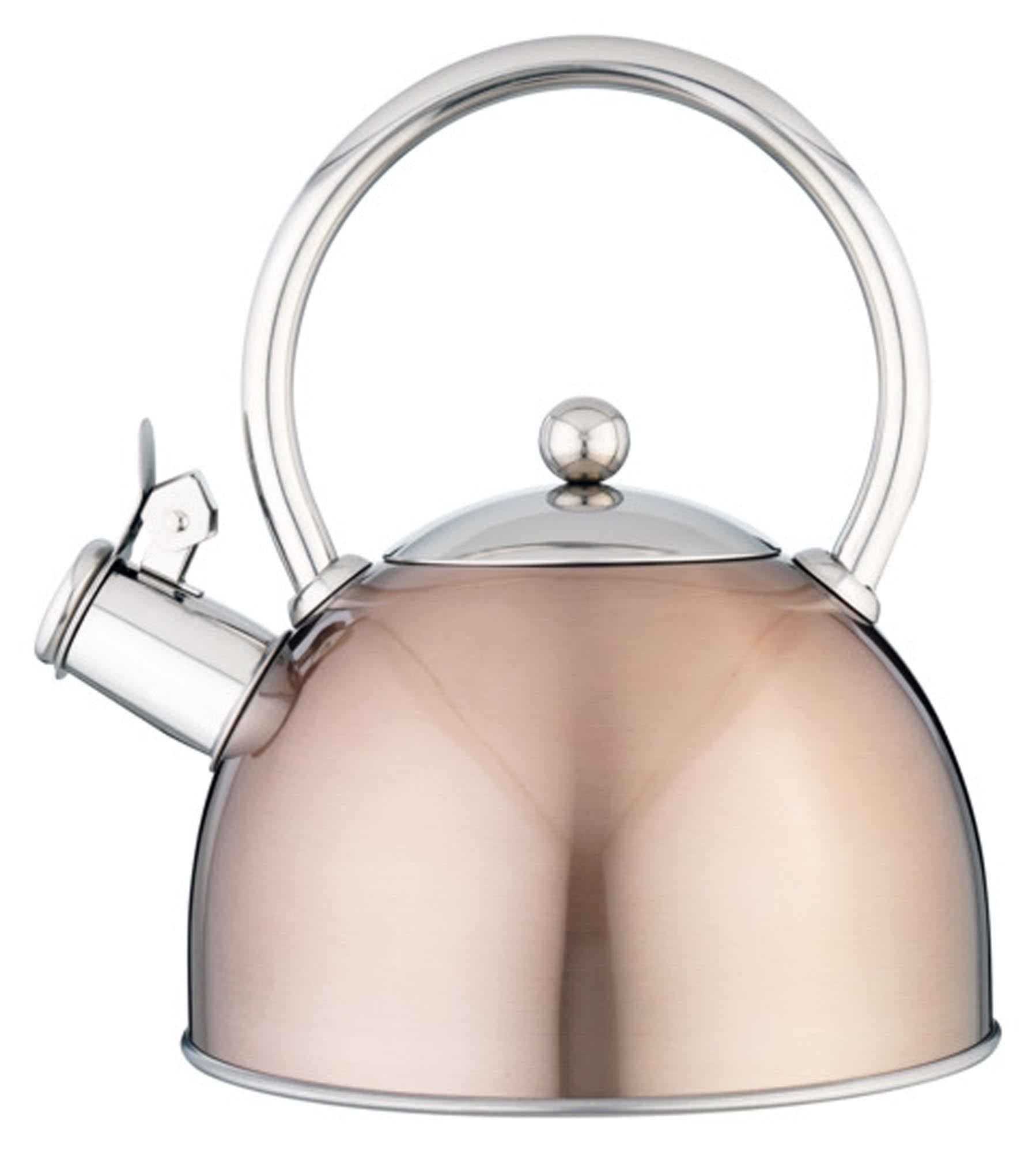 Entdecken Sie den eleganten EVA Flötenkessel Kupfereffekt 1.8 l – ein stilvolles Küchengerät mit nostalgischem Flötenverschluss und hochwertigem Edelstahl. Ideal für alle Herdarten!