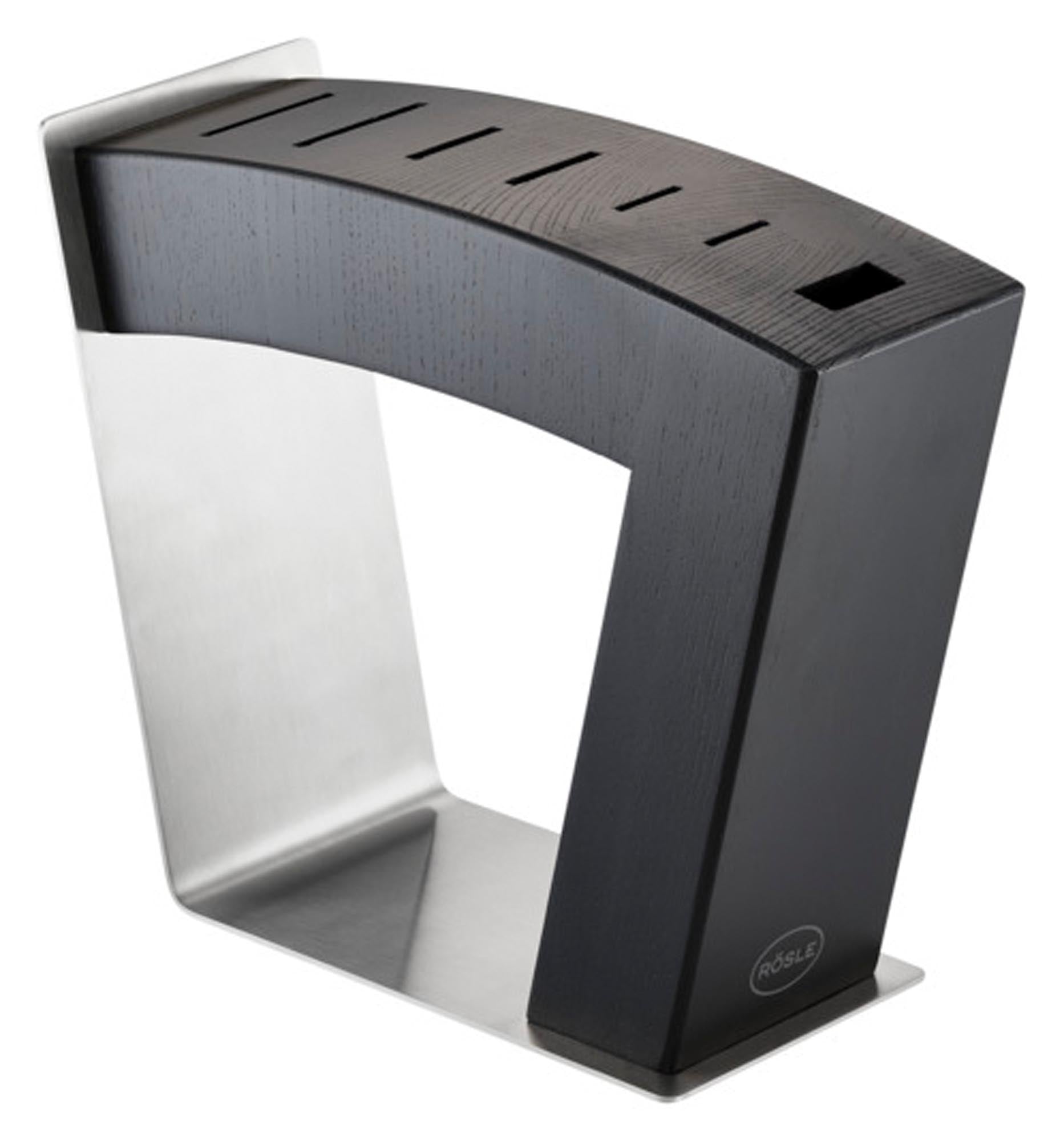 Entdecken Sie den RÖSLE Messerblock MoveX (25x11x22 cm) – stilvolle, sichere und platzsparende Aufbewahrung für Ihre Küchenmesser.