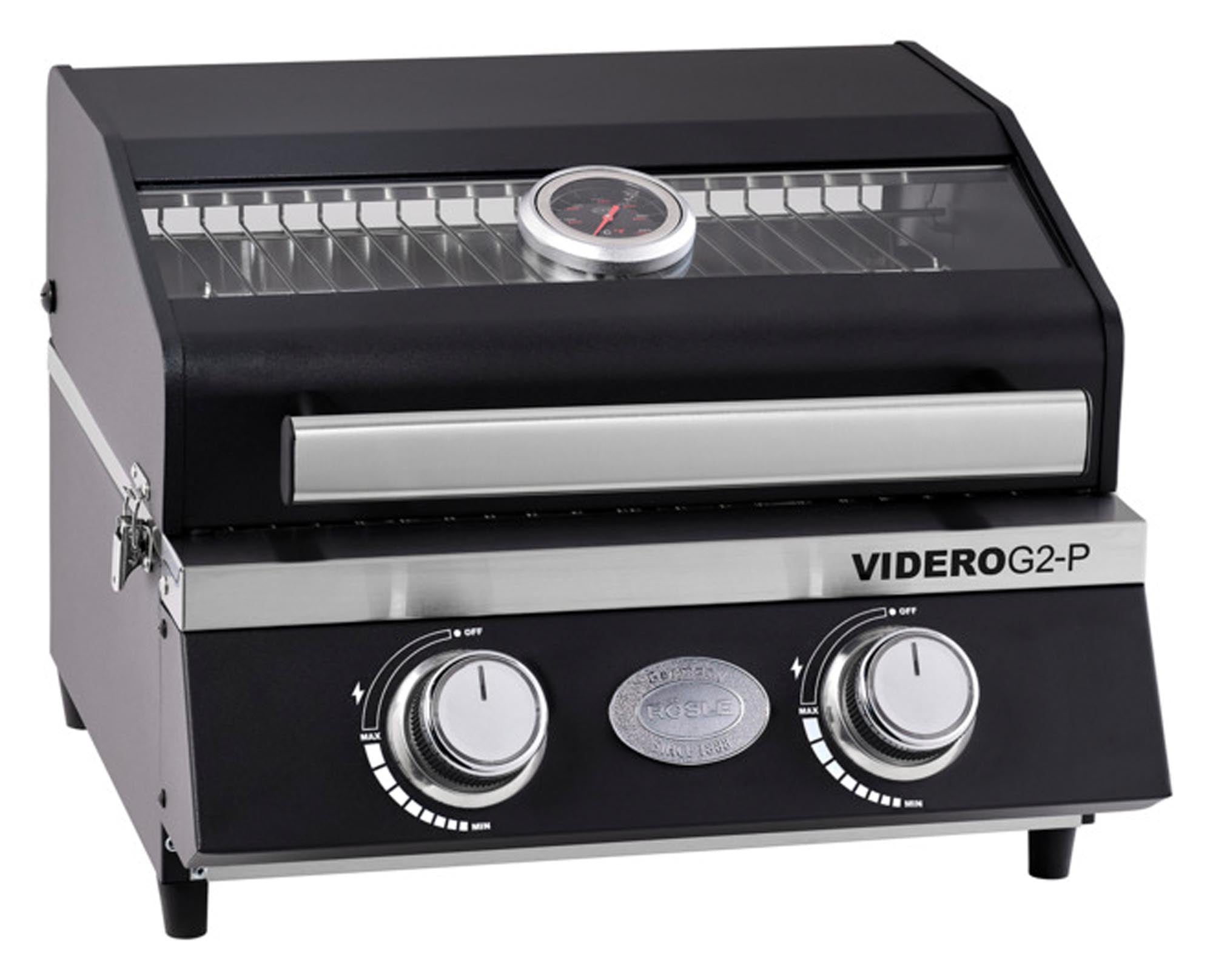 Entdecken Sie den RÖSLE Gasgrill Portable Videro G2-P: ideal für Camping, Picknicks und Balkon. Leistungsstarke Edelstahlbrenner, präzise Temperaturkontrolle und modernes Design.