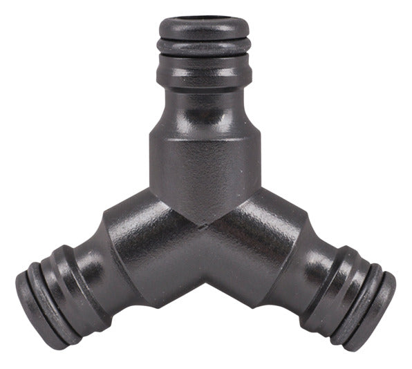 Entdecken Sie das SIENA GARDEN Y-Stück für 1/2" Schlauchstücke – die perfekte Lösung für flexible Gartenbewässerung und gleichzeitigen Einsatz mehrerer Geräte.