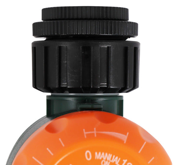 Optimale Gartenbewässerung mit der SIENA GARDEN Bewässerungsuhr. Flexibel einstellbar von 5 bis 120 Minuten, mechanisch und ohne Batterien.