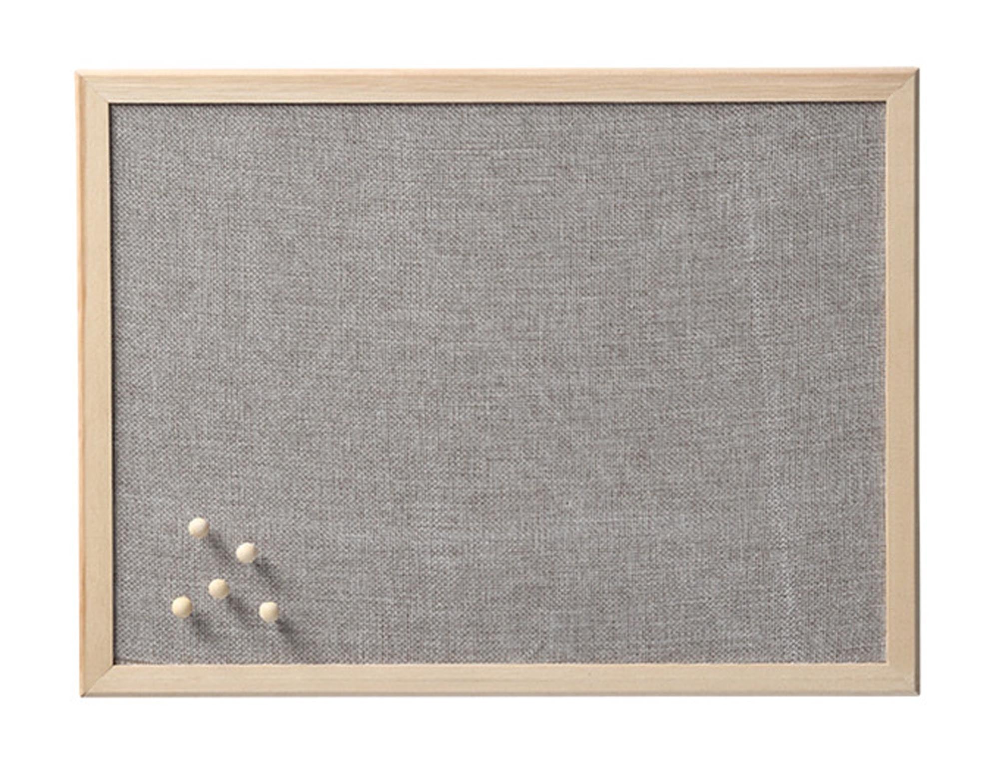 Entdecken Sie die ZELLER PRESENT Pinnwand 30x40 cm aus Leinen und Kiefer – ideal für Notizen, Erinnerungen und stilvolle Organisation im Büro oder Zuhause.