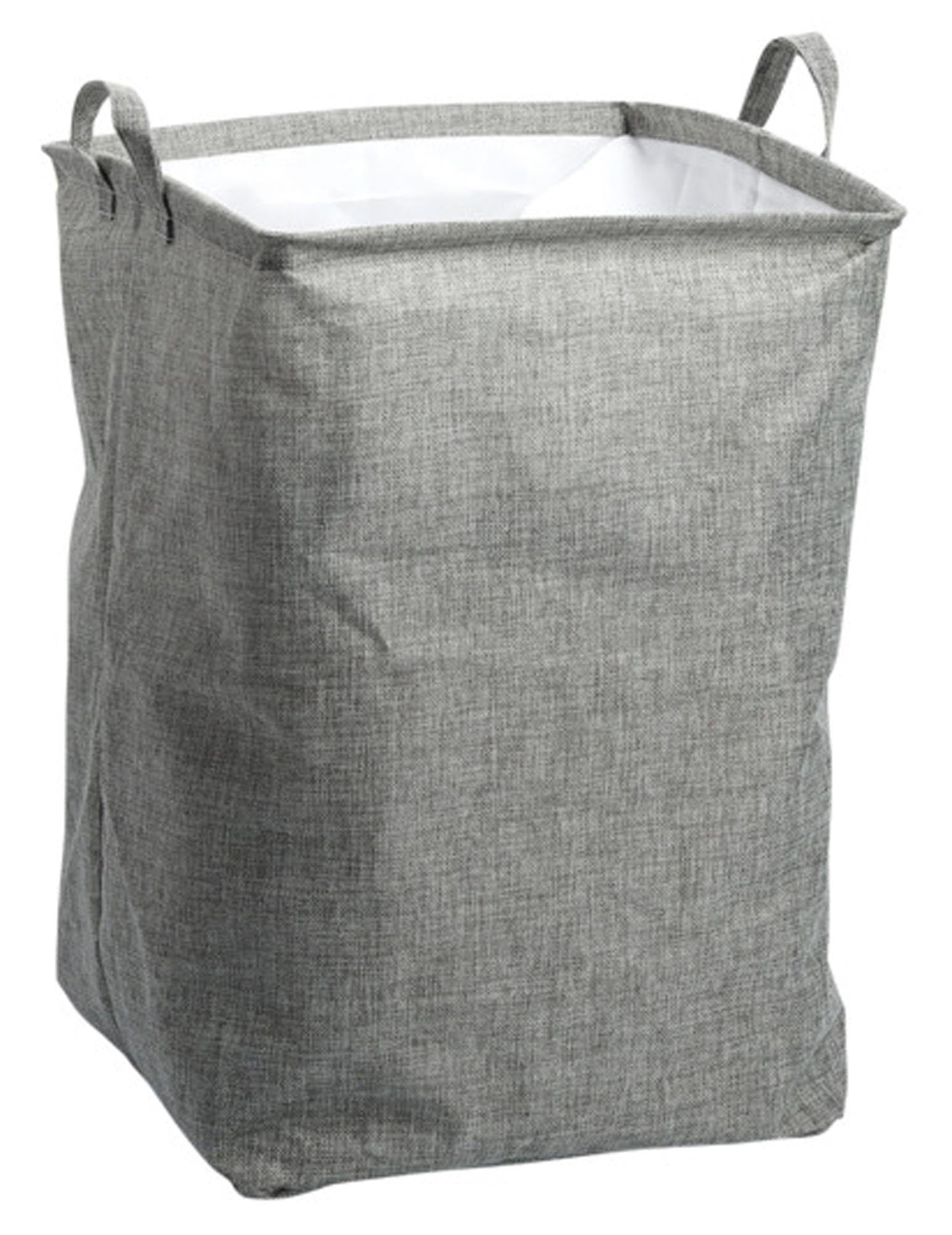 Entdecken Sie den ZELLER PRESENT Wäschesammler aus strapazierfähigem Polyester in Grau (35x35x53 cm) – ideal für schmutzige Wäsche im Badezimmer oder Schlafzimmer.