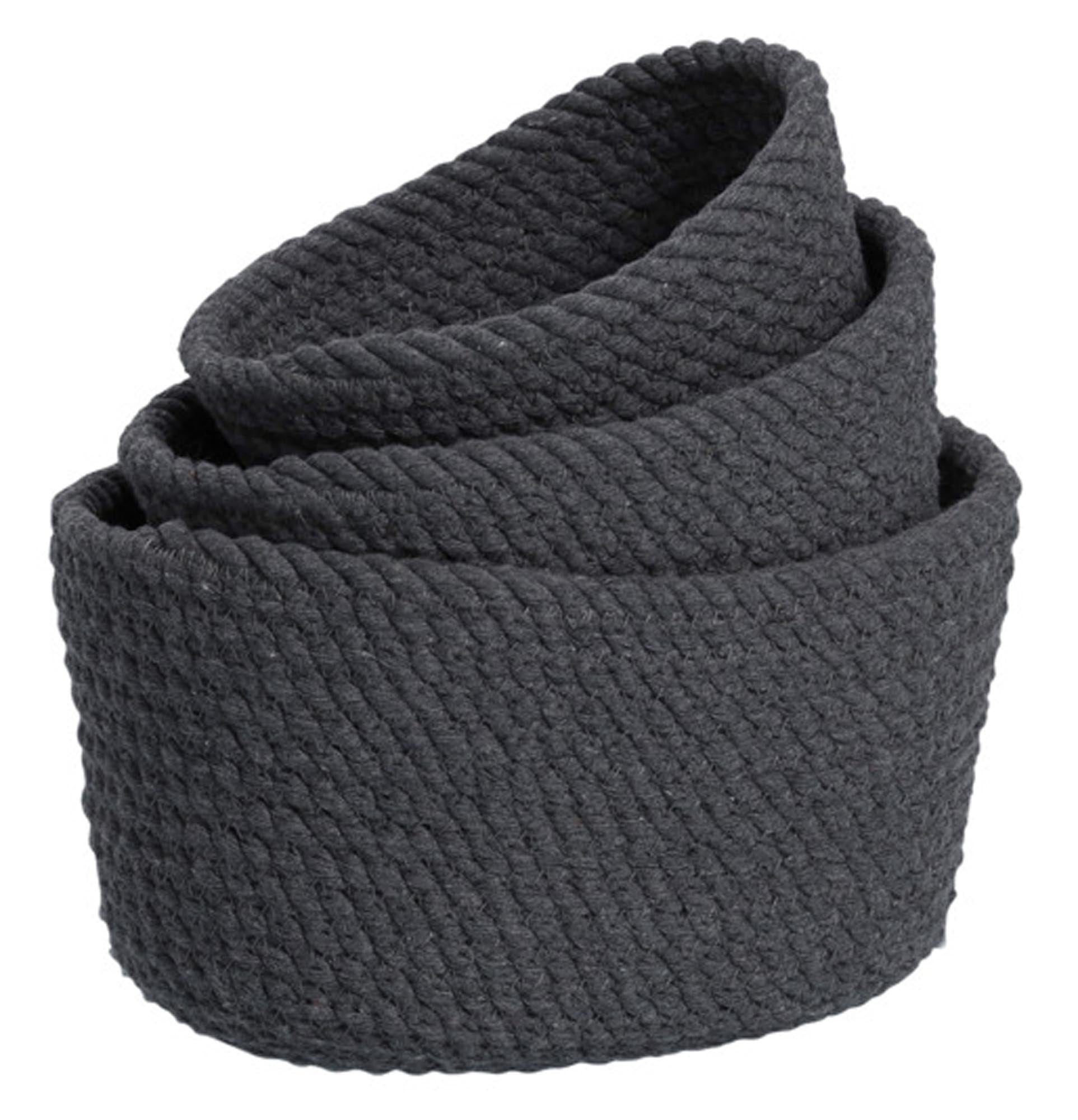 Entdecken Sie das ZELLER PRESENT Aufbewahrungskorb Set 3-teilig in anthrazit aus Baumwolle. Ideal zur Organisation von Spielzeug, Kleidung und mehr. Hochwertig, robust und pflegeleicht – für jeden Raum geeignet!