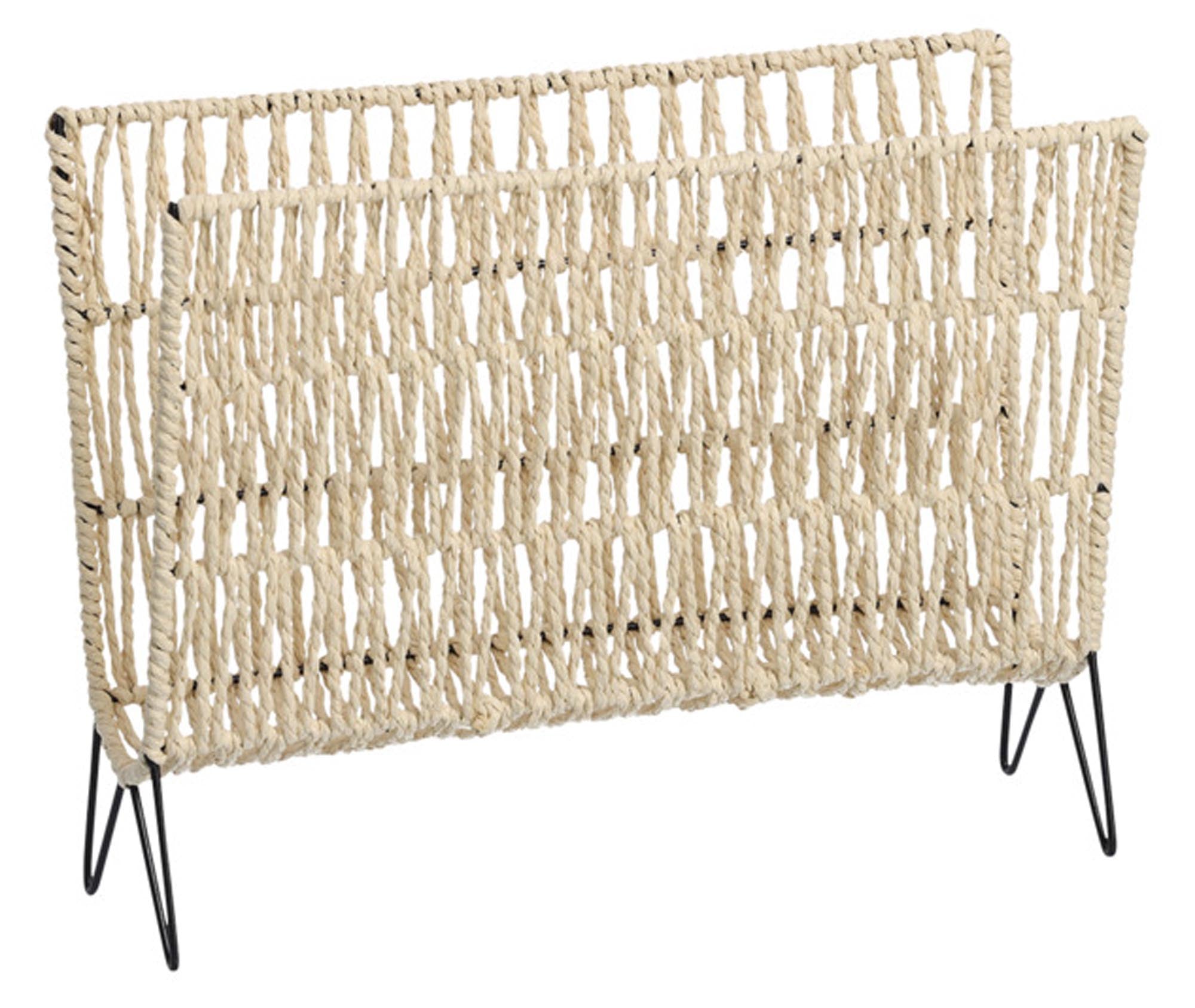 Entdecken Sie den ZELLER PRESENT Zeitungsständer Boho (16.5x38x30 cm) – stilvolles Accessoire für Ordnung und modernes Boho-Design in Ihrem Zuhause.