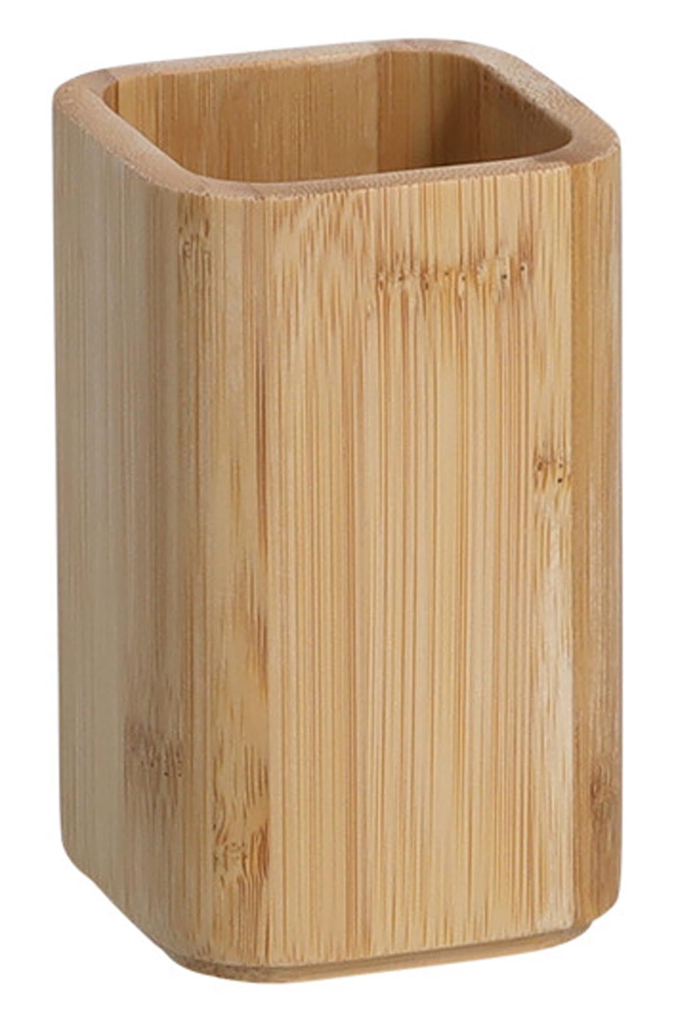 Entdecken Sie den ZELLER PRESENT Zahnputzbecher aus Bambus (7x7x11.4 cm) – nachhaltig, robust und stilvoll für Ihr Badezimmer. Pflegeleicht und elegant!