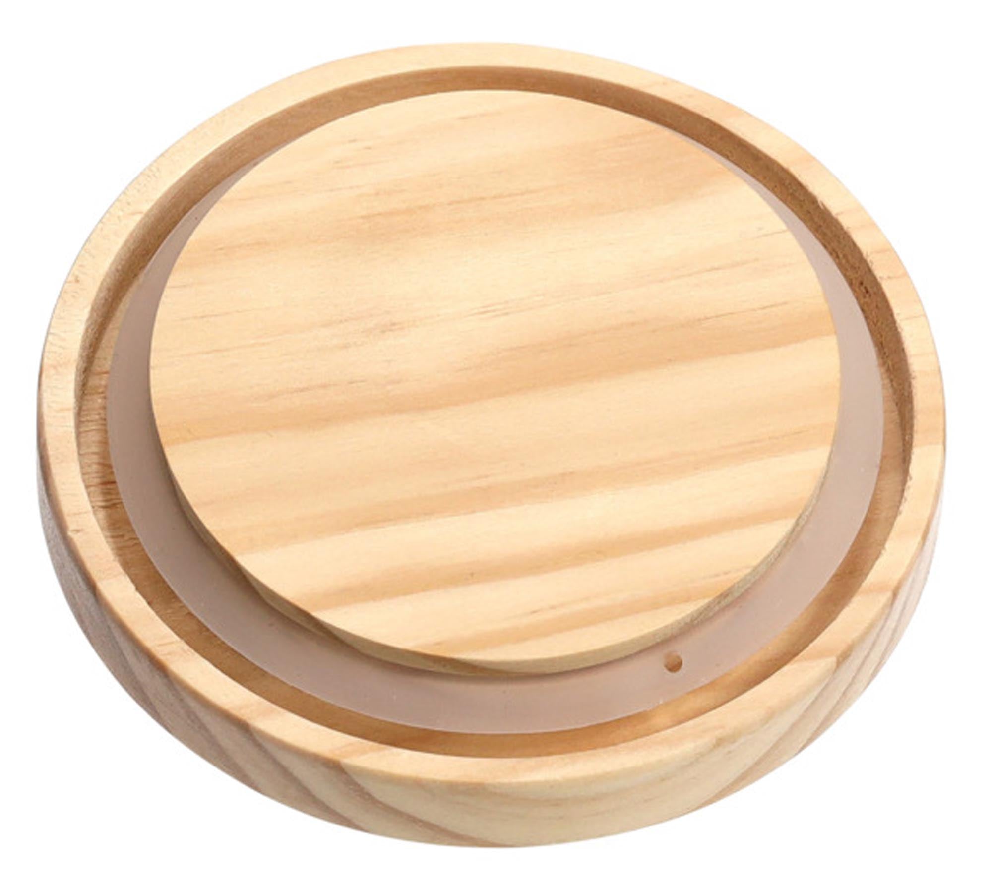 Elegantes 830 ml Vorratsglas von ZELLER PRESENT mit Holzdeckel, ideal für stilvolle und ordentliche Aufbewahrung von Lebensmitteln.