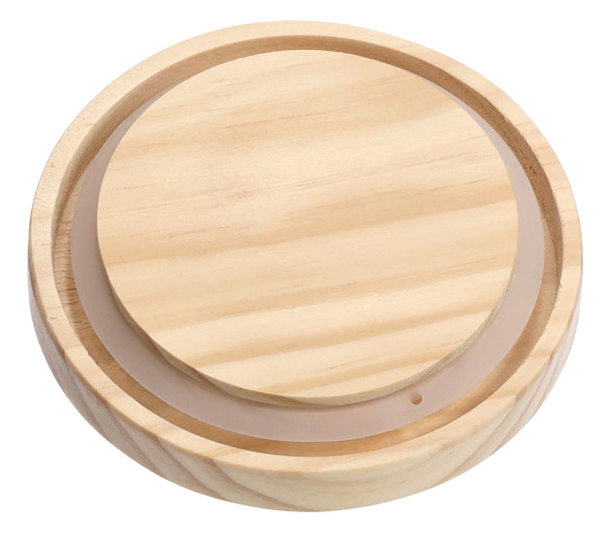 Elegantes 830 ml Vorratsglas von ZELLER PRESENT mit Holzdeckel, ideal für stilvolle und ordentliche Aufbewahrung von Lebensmitteln.