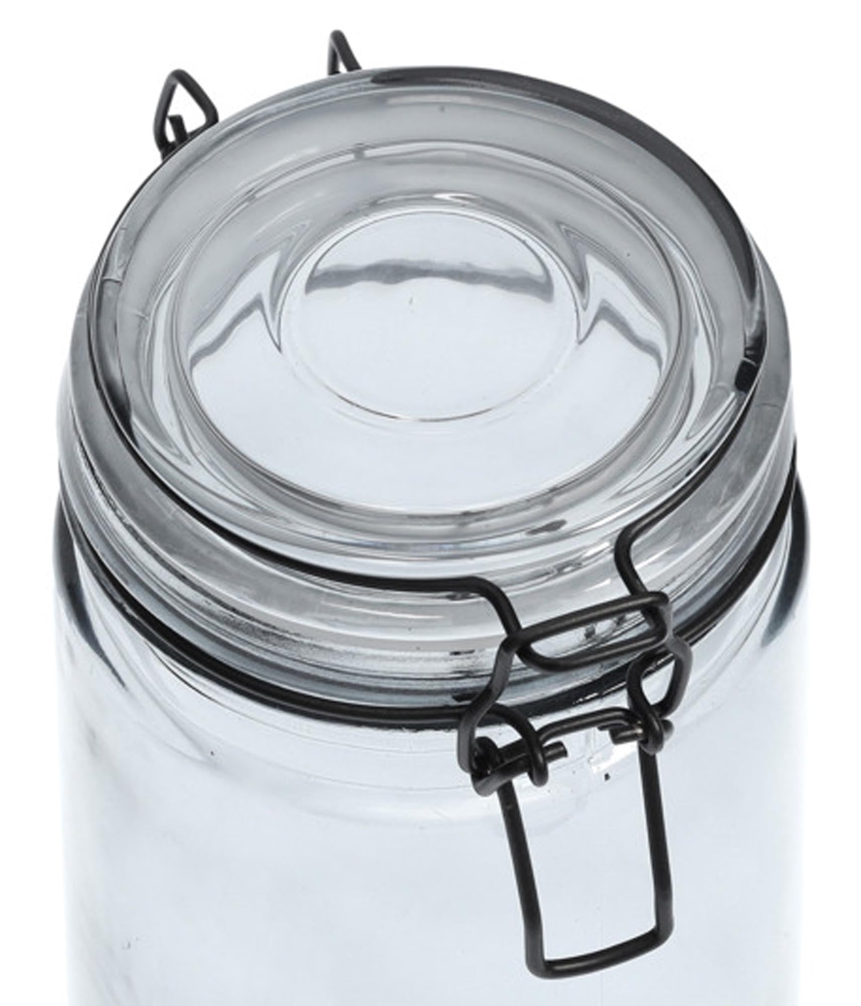 Praktisches 1000 ml Vorratsglas von ZELLER PRESENT mit luftdichtem Bügelverschluss. Ideal für frische Lebensmittel und stilvolle Aufbewahrung.
