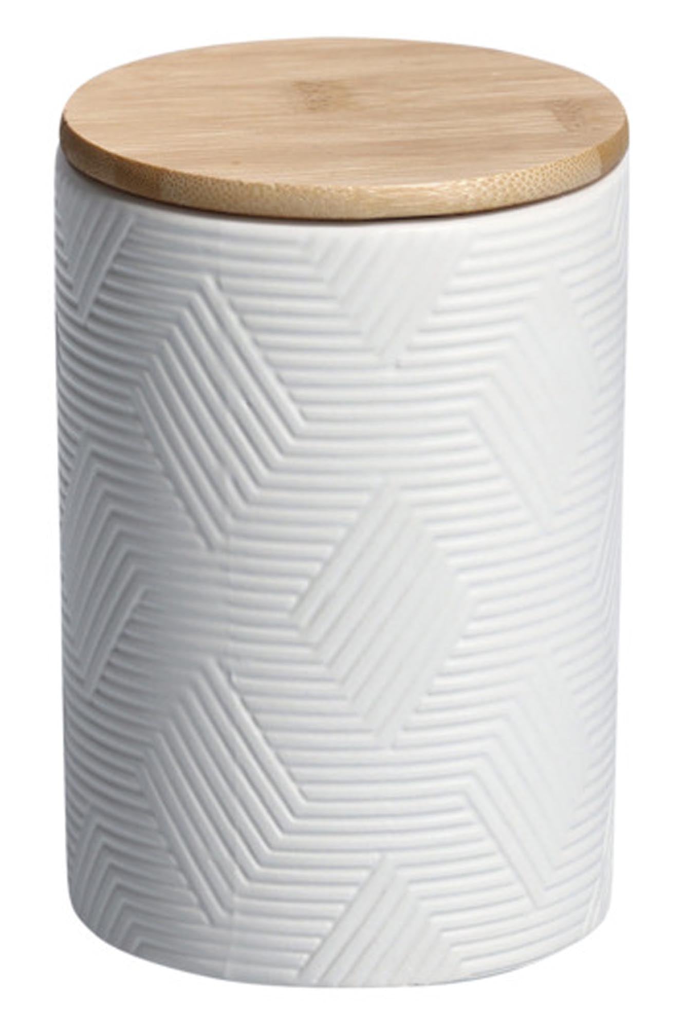 Entdecken Sie die ZELLER PRESENT Vorratsdose mit Bambusdeckel (770 ml) aus hochwertigem Steingut. Ideal für die stilvolle Aufbewahrung von Lebensmitteln.