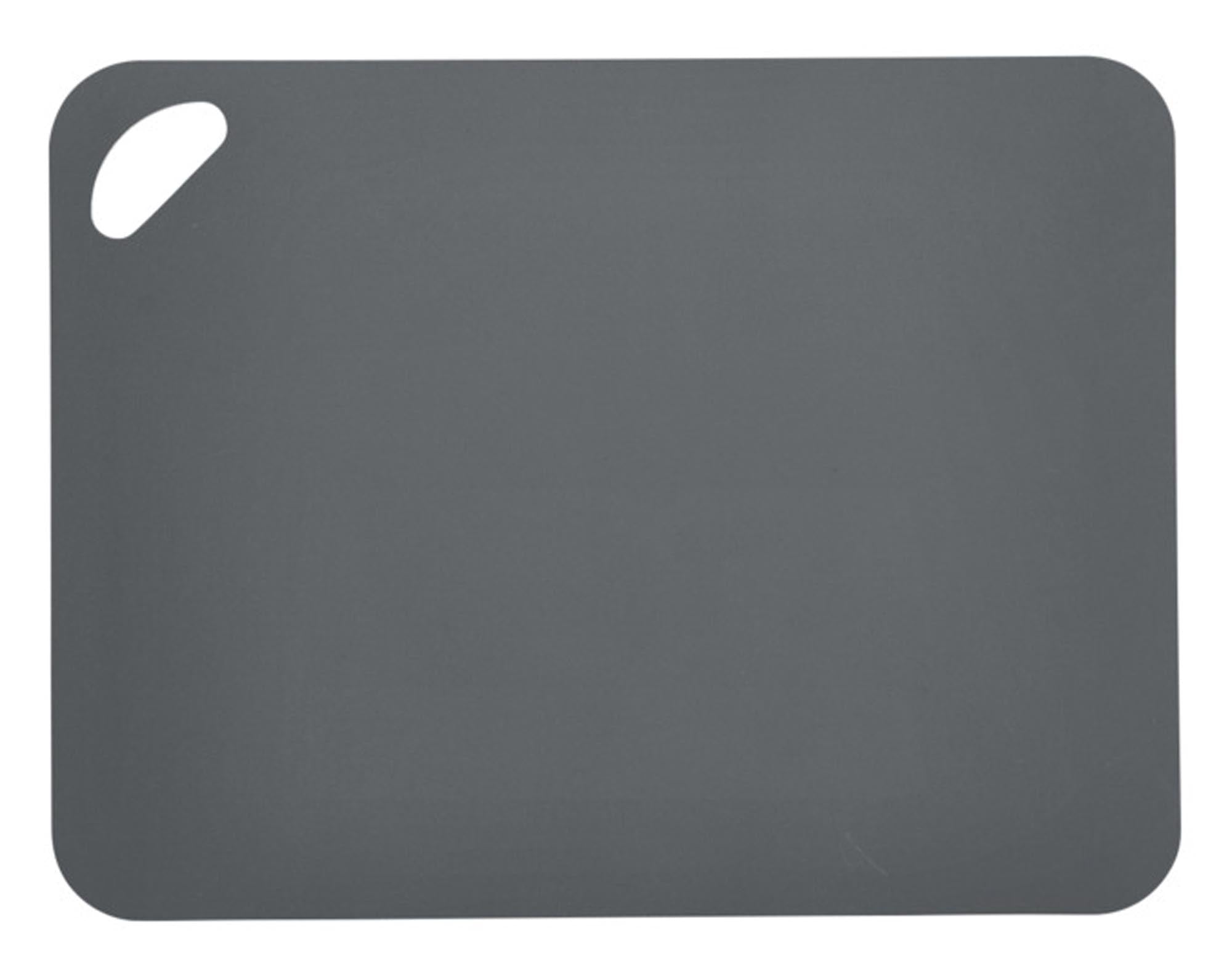 Praktisches 2-teiliges Schneidmatten-Set aus Kunststoff in Anthrazit und Grau, ideal für die Küche, Masse: 29x38 cm.