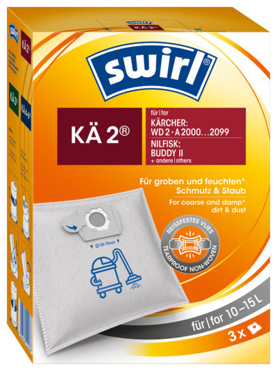 SWIRL Staubsäcke KÄ2 Wet&Dry in präsentiert im Onlineshop von KAQTU Design AG. Haushaltshilfen ist von SWIRL