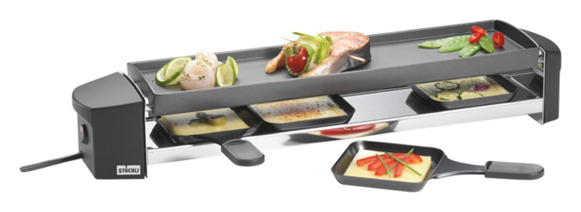 STÖCKLI Raclettegrill Cheeseboard 4 Personen anthrazit in Anthrazit präsentiert im Onlineshop von KAQTU Design AG. Fondue/Raclette ist von STÖCKLI