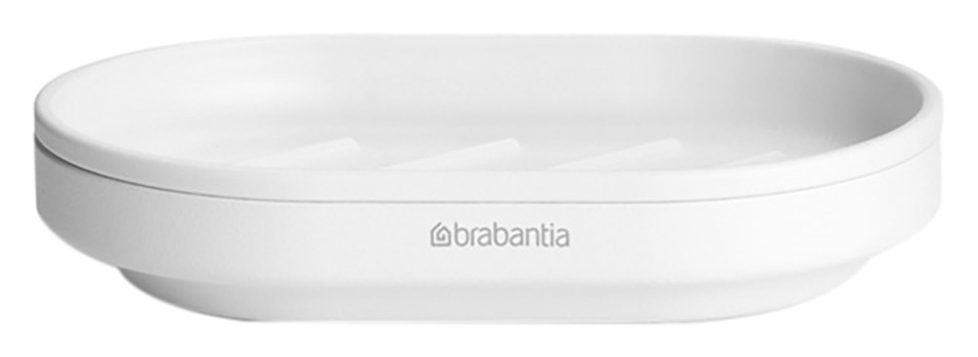 Entdecken Sie die BRABANTIA Seifenschale MindSet in mineral fresh white – stilvolles Design, langlebiger Edelstahl, rutschfest und leicht zu reinigen.