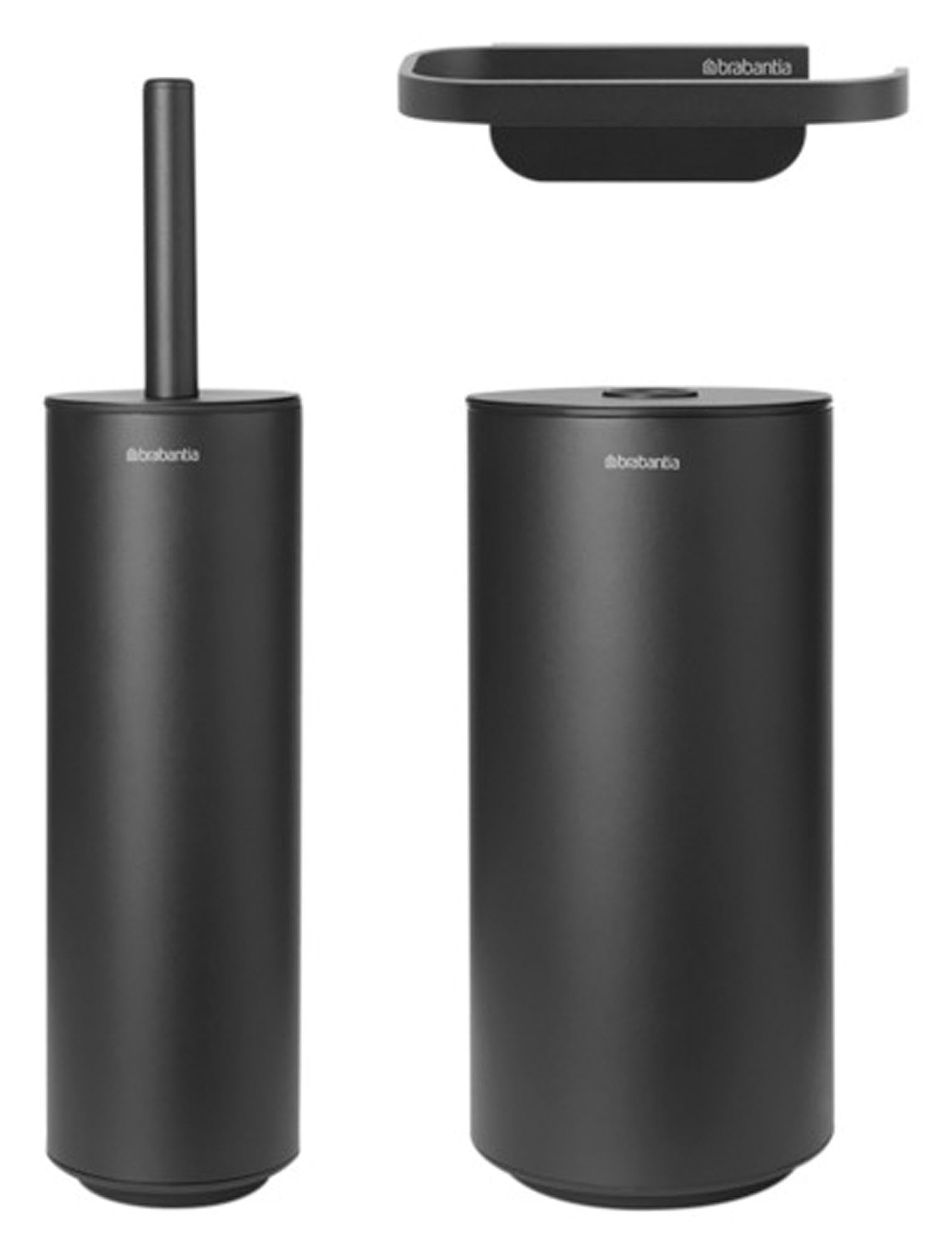 BRABANTIA Toiletten-Set MindSet 3-teilig mineral infinite grey in Schwarz präsentiert im Onlineshop von KAQTU Design AG. Toilettenartikel ist von BRABANTIA
