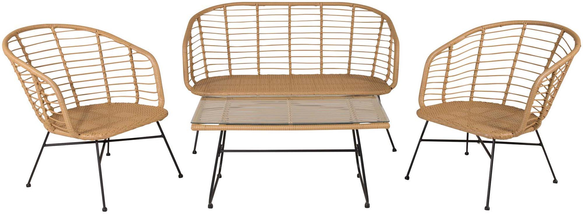 Viga Sofa Outdoorset 90cm in Natur präsentiert im Onlineshop von KAQTU Design AG. Loungeset ist von Venture Home