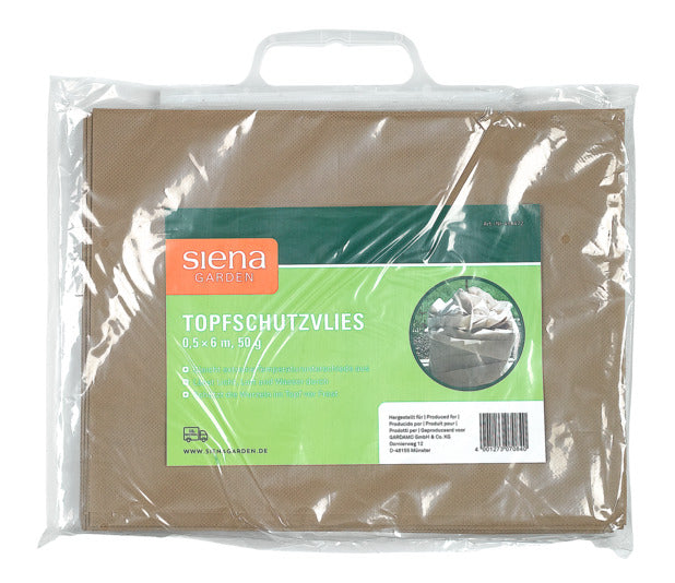 Schützen Sie Ihre Pflanzen mit dem SIENA GARDEN Topfschutzvlies 0.5x6 m beige – idealer Frostschutz für Garten und Beete.