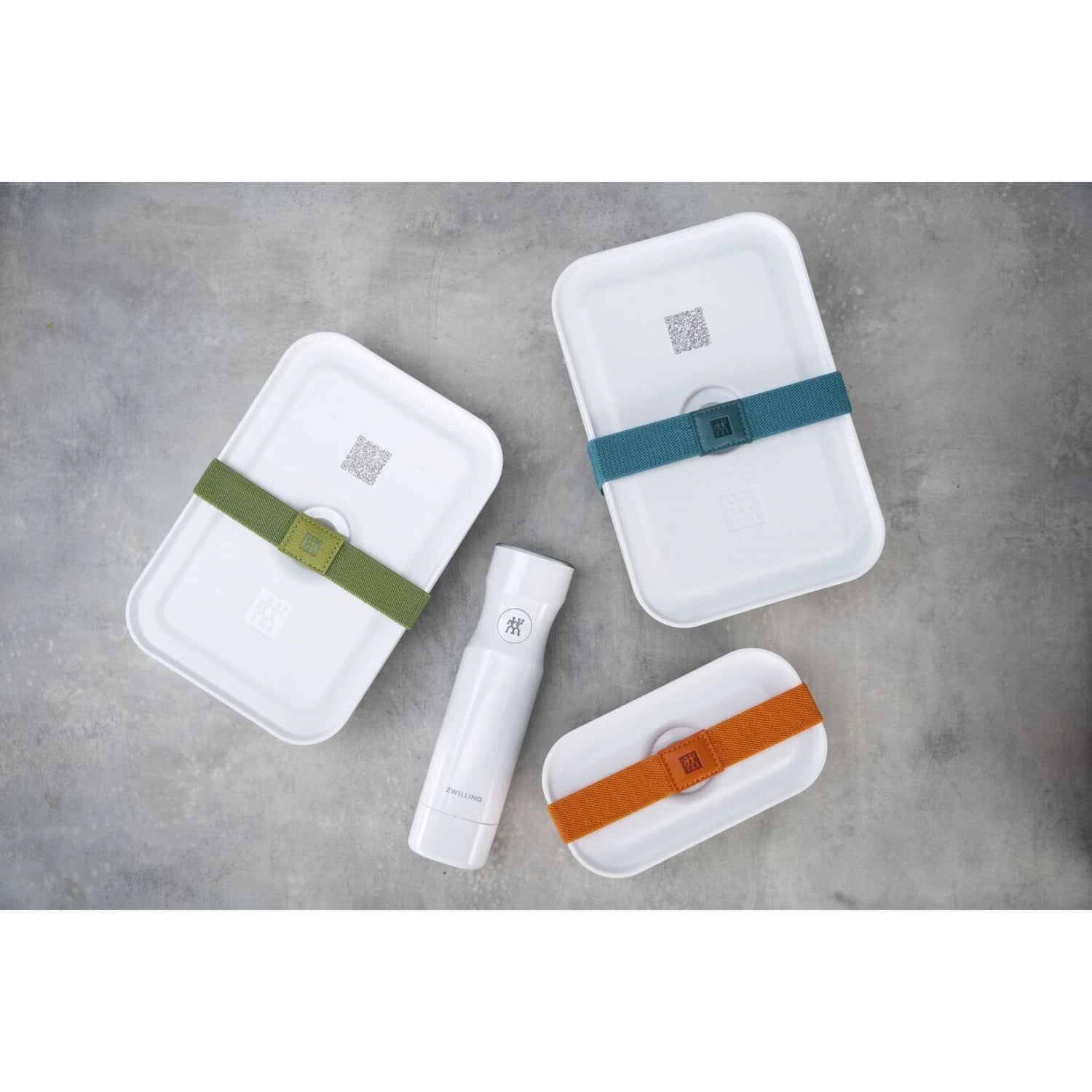 Praktisches 3-teiliges Gummiband-Set von Zwilling Kitchen für effektives Vakuumieren und längere Haltbarkeit von Lebensmitteln.
