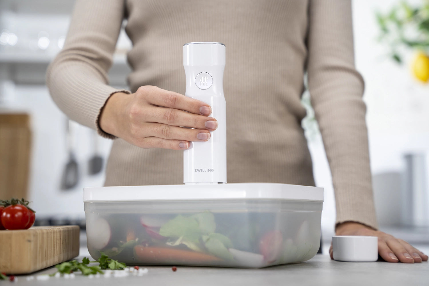 Vakuum-Kühlschrankbox, Kunststoff, 24.1x18.1x9.7 cm - 2L