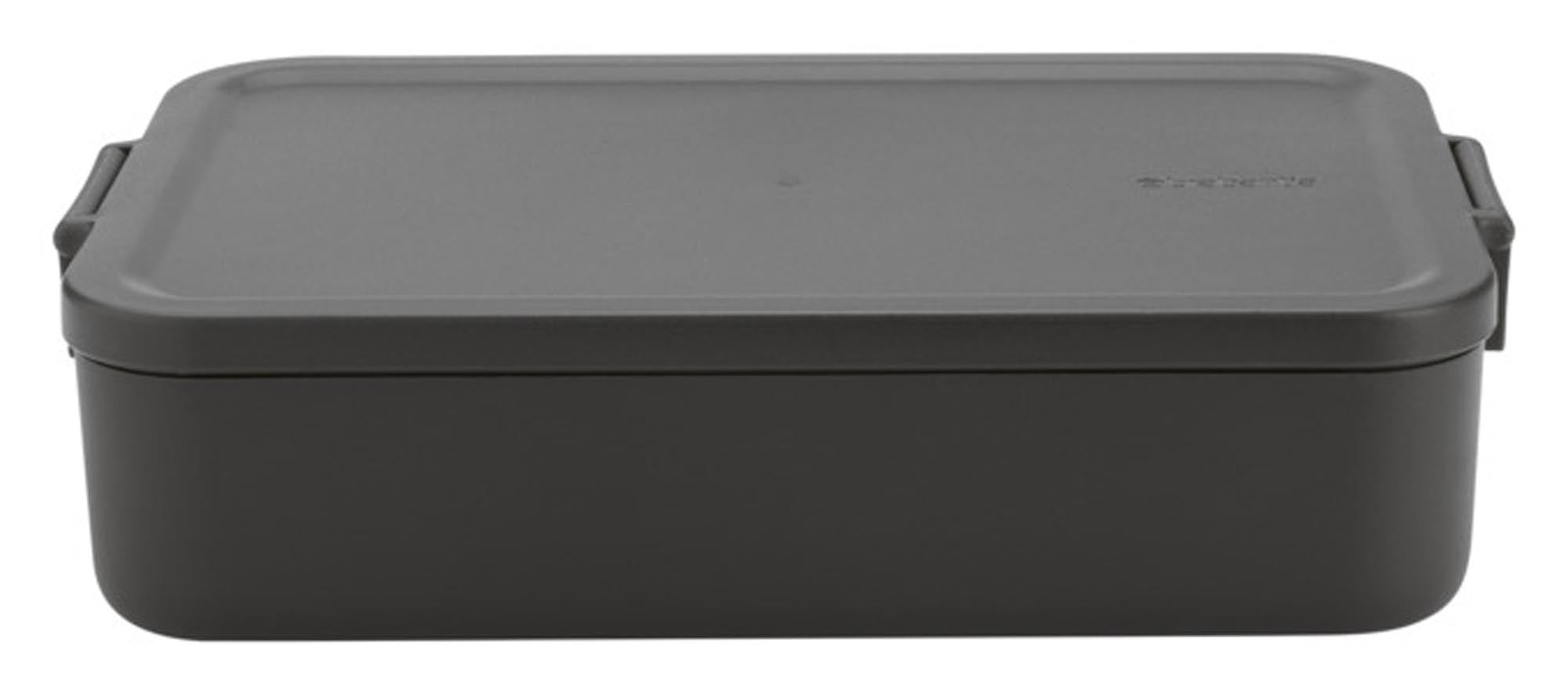 Entdecken Sie die BRABANTIA Lunchbox Bento Make & Take 2 l in dunkelgrau – ideal für unterwegs, BPA-frei, luftdicht und spülmaschinenfest. Perfekt für gesunde Snacks!