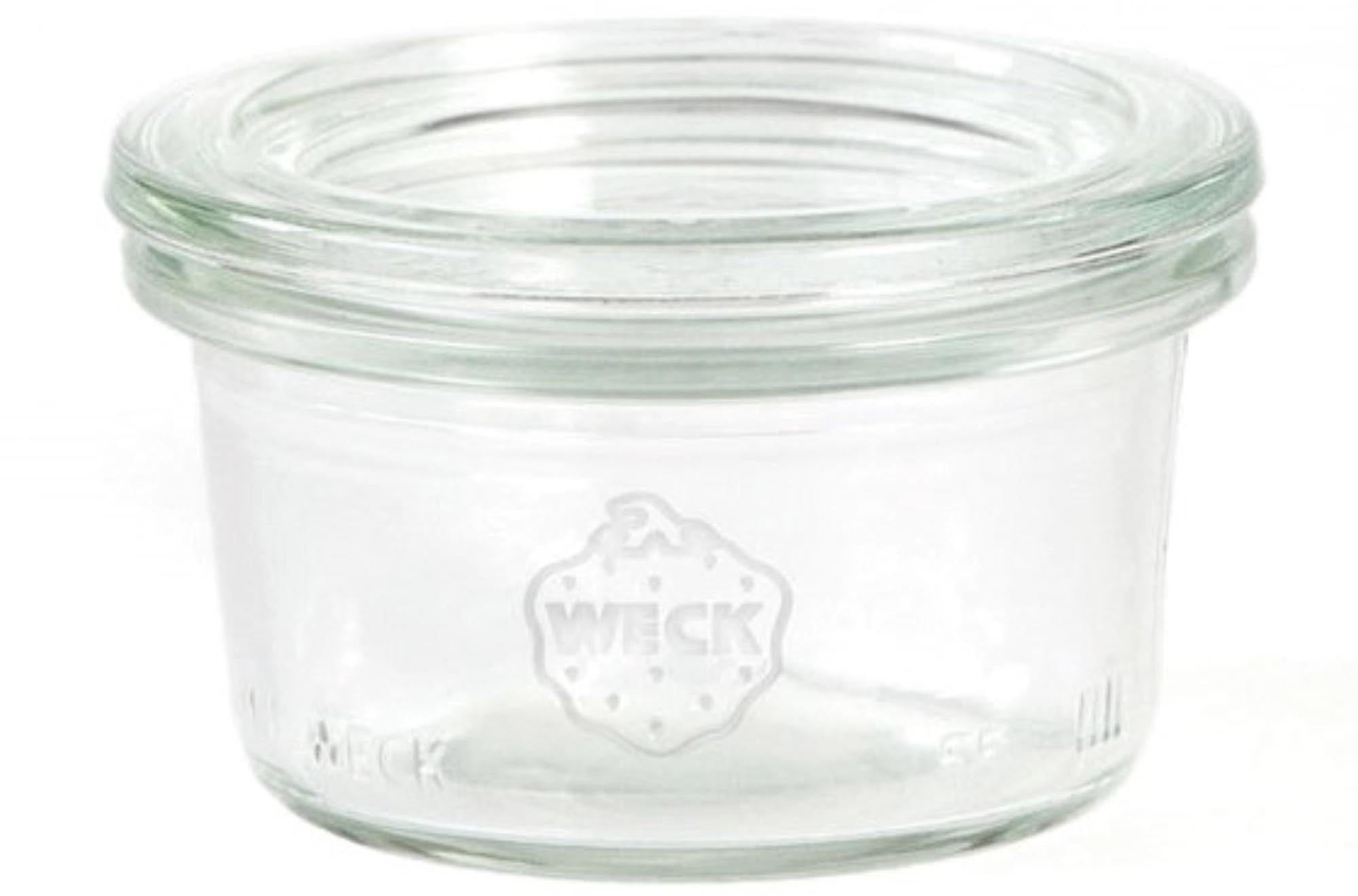 Das WECK Sturzglas 50ml RR60 mit Deckel ist ideal zur Aufbewahrung von Marmeladen, Pestos und Saucen. Hitzebeständig, spülmaschinenfest und luftdicht.