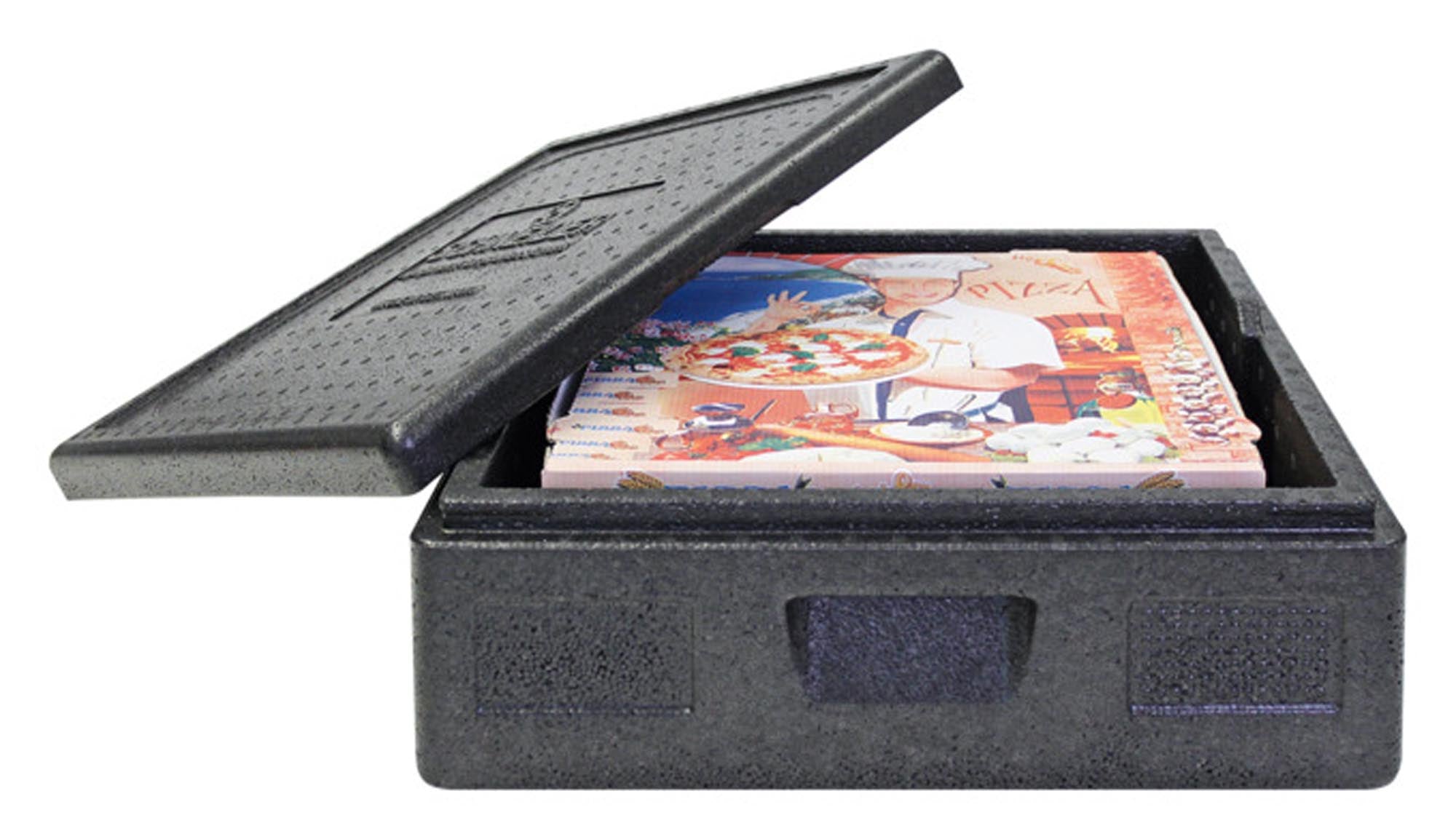 Die SCHNEIDER Pizza Transportbox 41x41x16.5 cm ist ideal für den sicheren Transport von Pizzen. Hitzebeständig, langlebig und spülmaschinenfest.