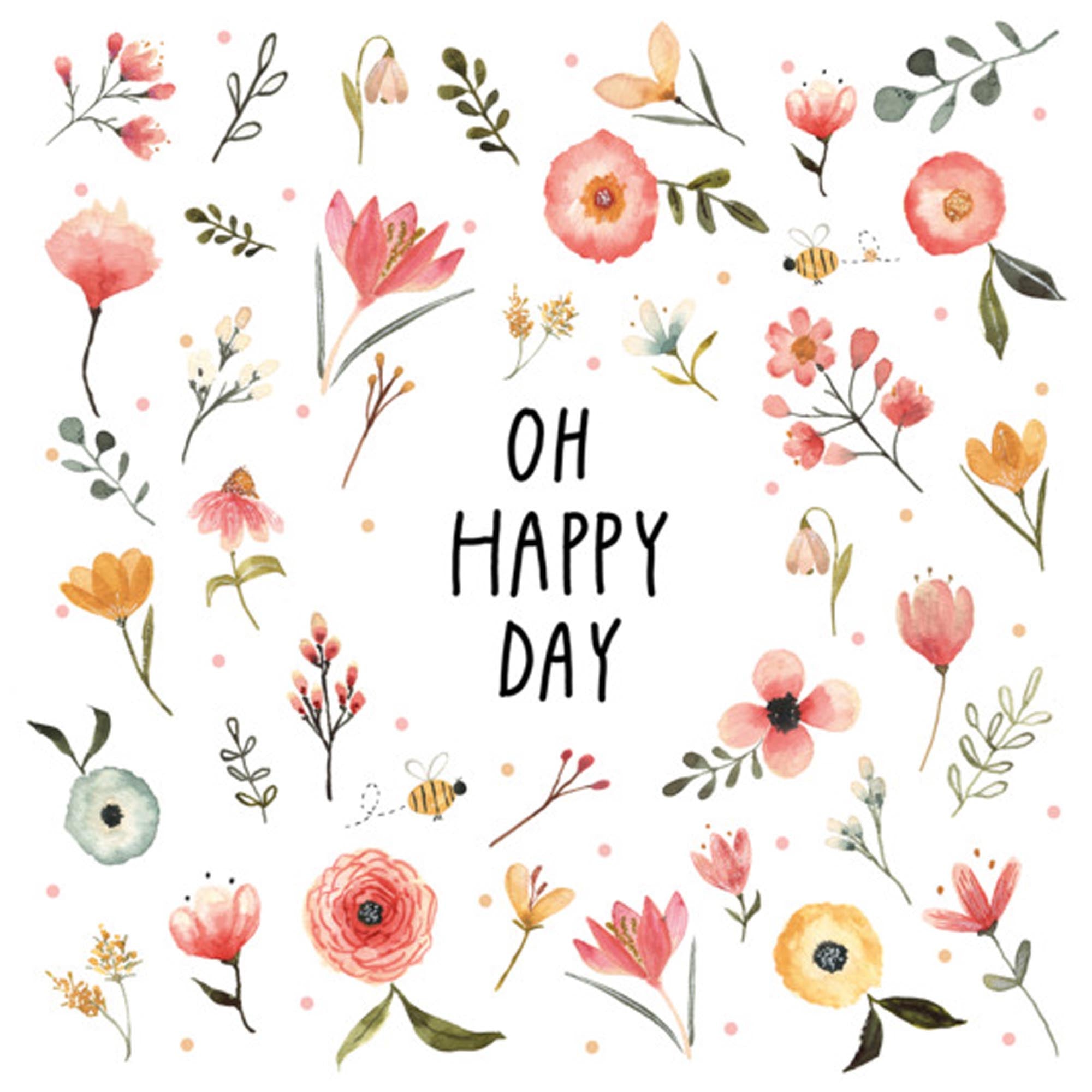 Entdecken Sie die PPD Servietten "Oh Happy Day" (33x33 cm) – fröhlich, saugfähig, umweltfreundlich und perfekt für jede Feier!