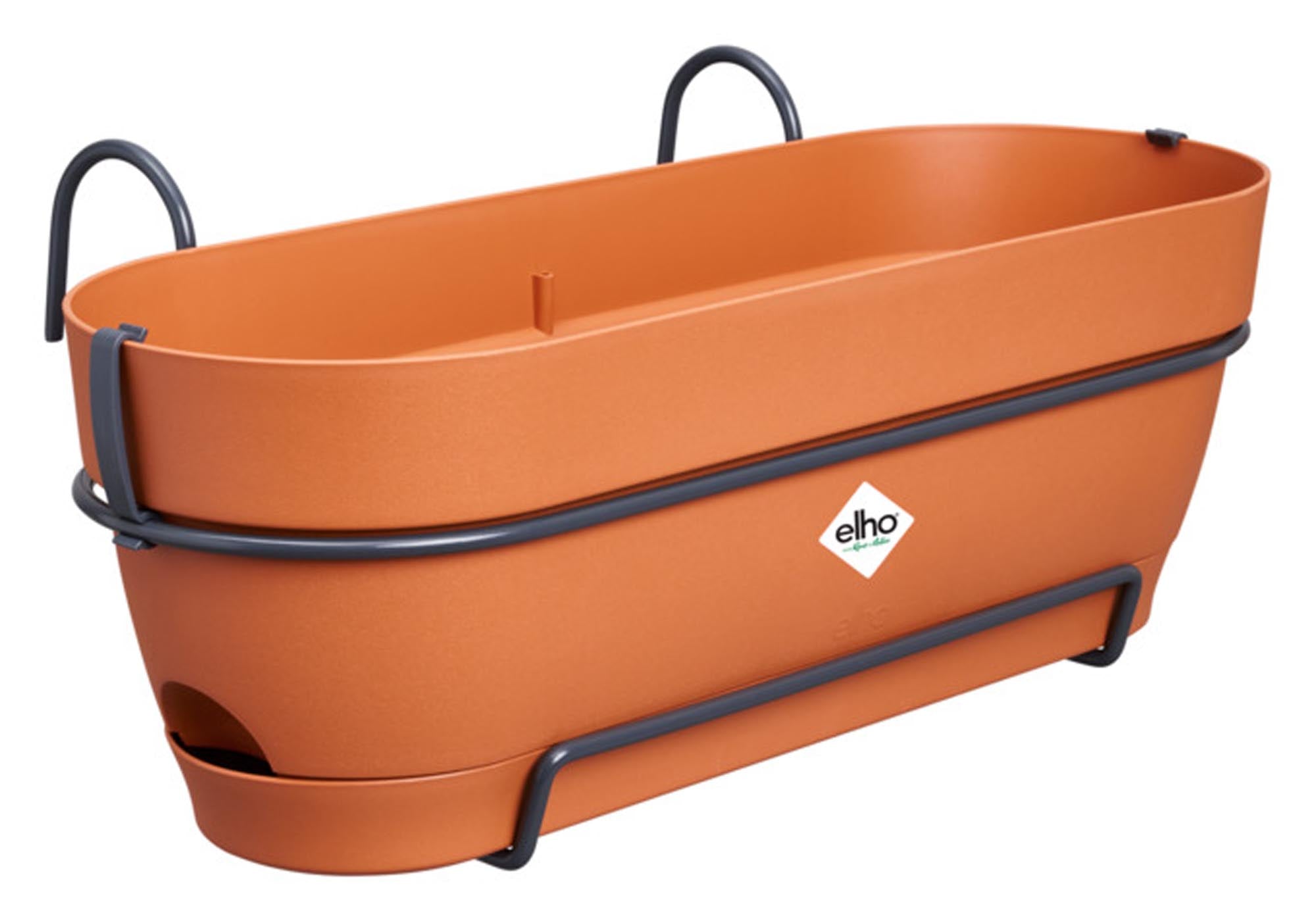 Der ELHO Balkonkasten Vibia Campana 50.4 cm Terra vereint elegantes Design, Funktionalität und Nachhaltigkeit für Ihren Aussenbereich.