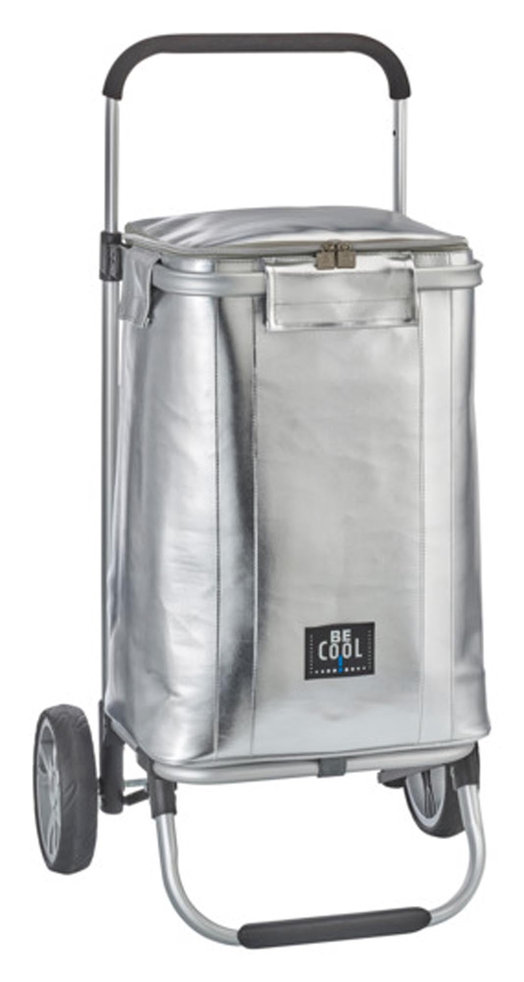 Entdecken Sie den BE COOL Kühlmarktwagen Silver 36l – ideal für frische Lebensmittel, robust, stilvoll und perfekt für Einkäufe und Ausflüge.