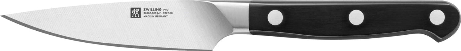 Elegantes 3-teiliges Messerset von Zwilling Pro, bestehend aus Spick-, Fleisch- und Kochmesser, perfekt für alle Kochbedürfnisse.