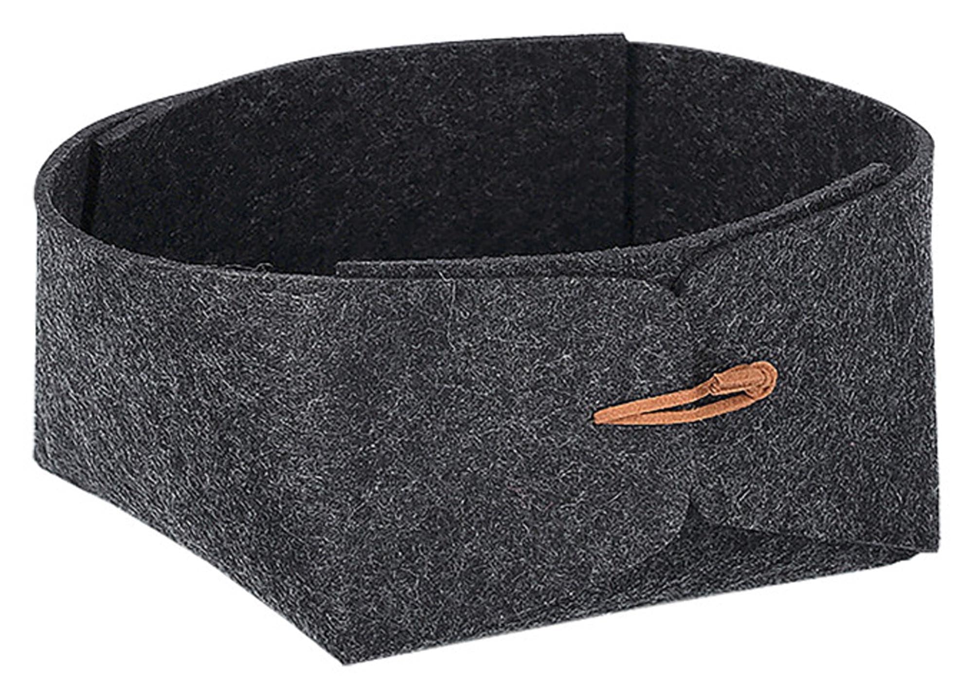 Entdecken Sie den ZELLER Aufbewahrungskorb anthrazit (13.5x13.5x7.5 cm) – ideal für stilvolle Ordnung in Küche, Bad und Büro. Hochwertig, stapelbar und modern!