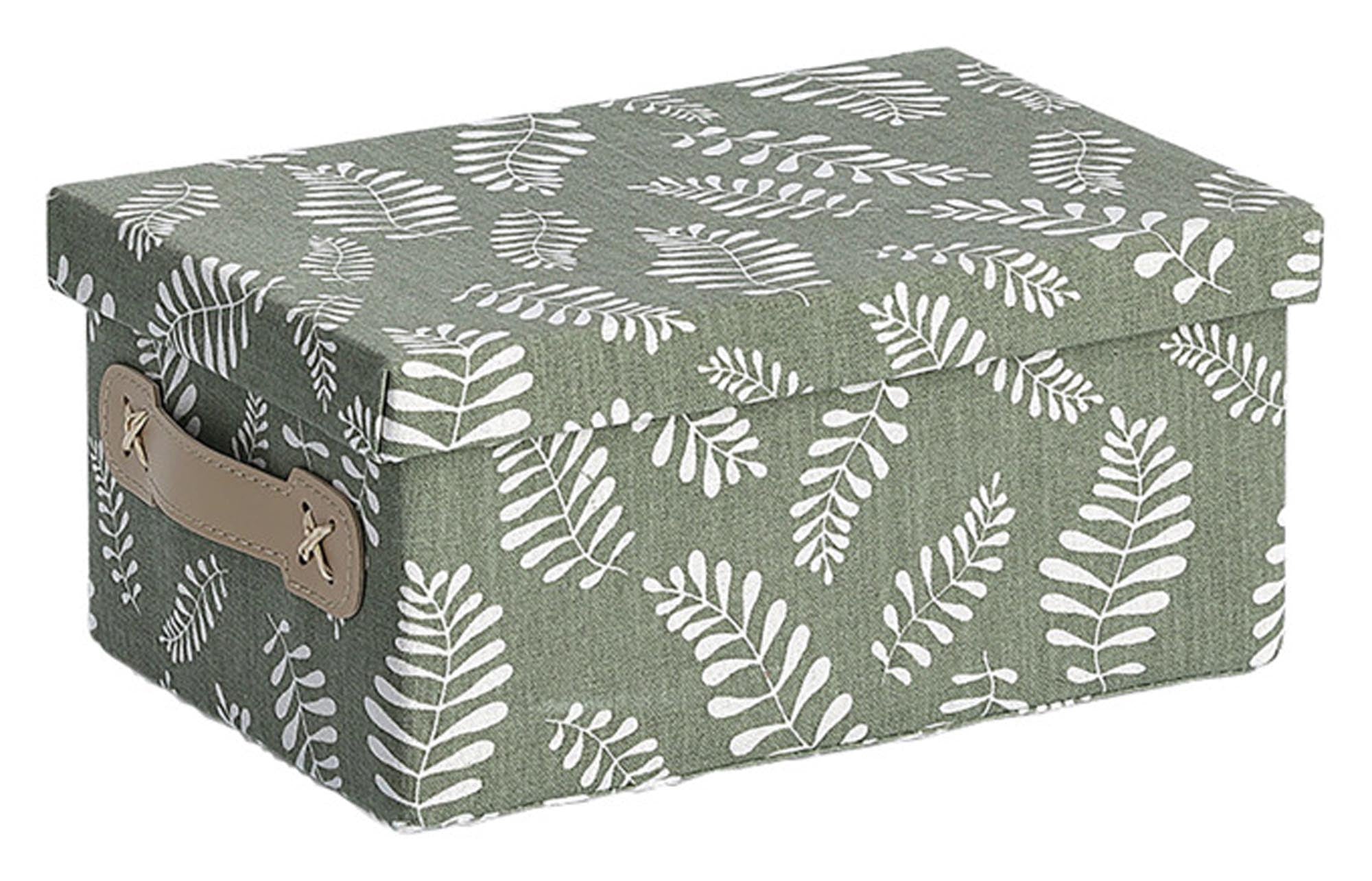 Entdecken Sie die ZELLER Aufbewahrungsbox "Leaves" (28x19x13 cm) – stilvoll, robust und ideal für die ordentliche Aufbewahrung von Kleinigkeiten.