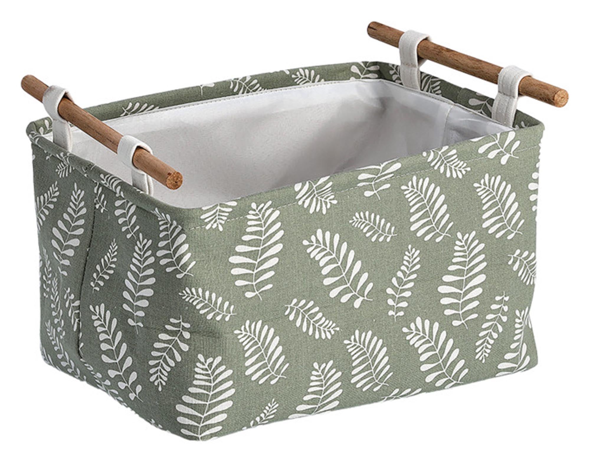 Entdecken Sie den ZELLER Aufbewahrungskorb "Leaves" (35x27x20.5 cm) – stilvoll, robust und ideal zur Organisation von Haushaltsgegenständen.